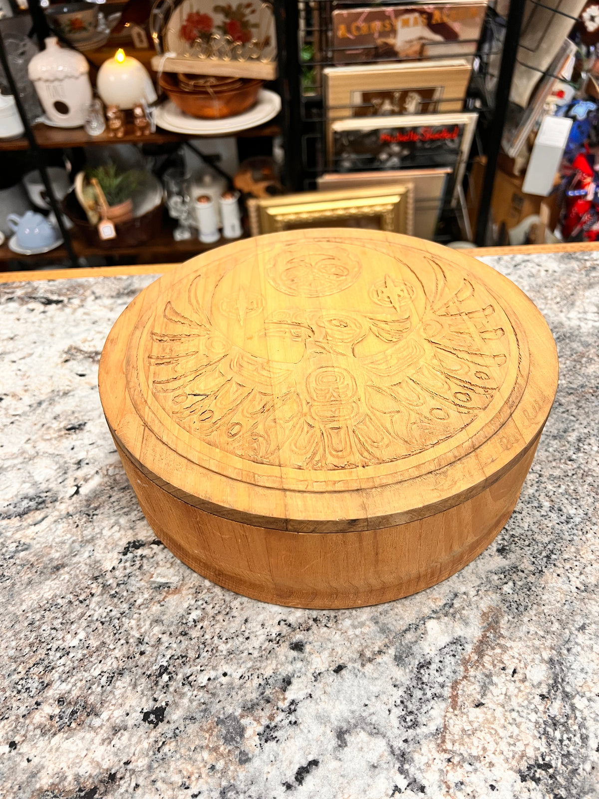Carved Cedar Box