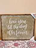 Green Framed After Forever Sign NEW