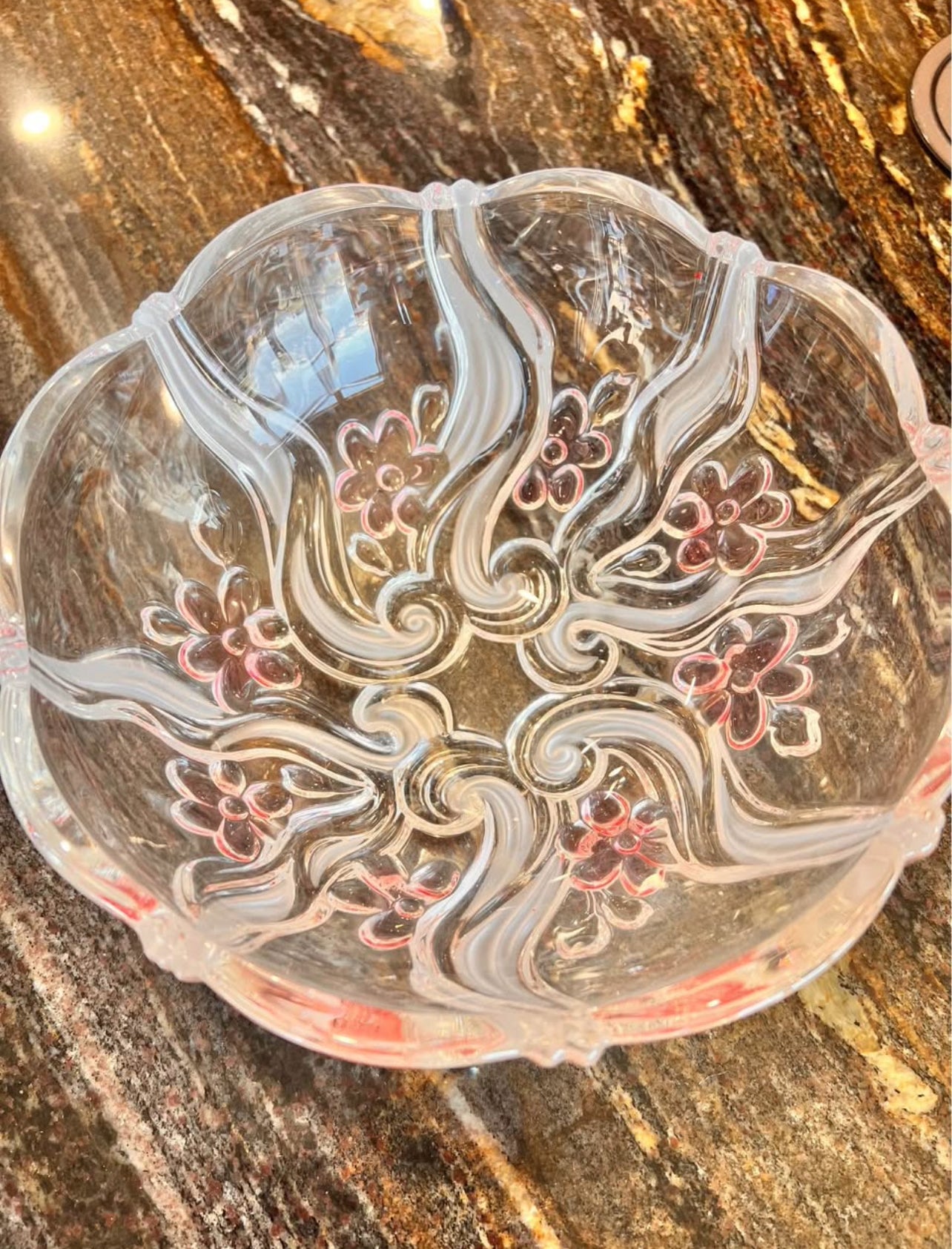 Vintage Mikasa Serving Bowl Pink