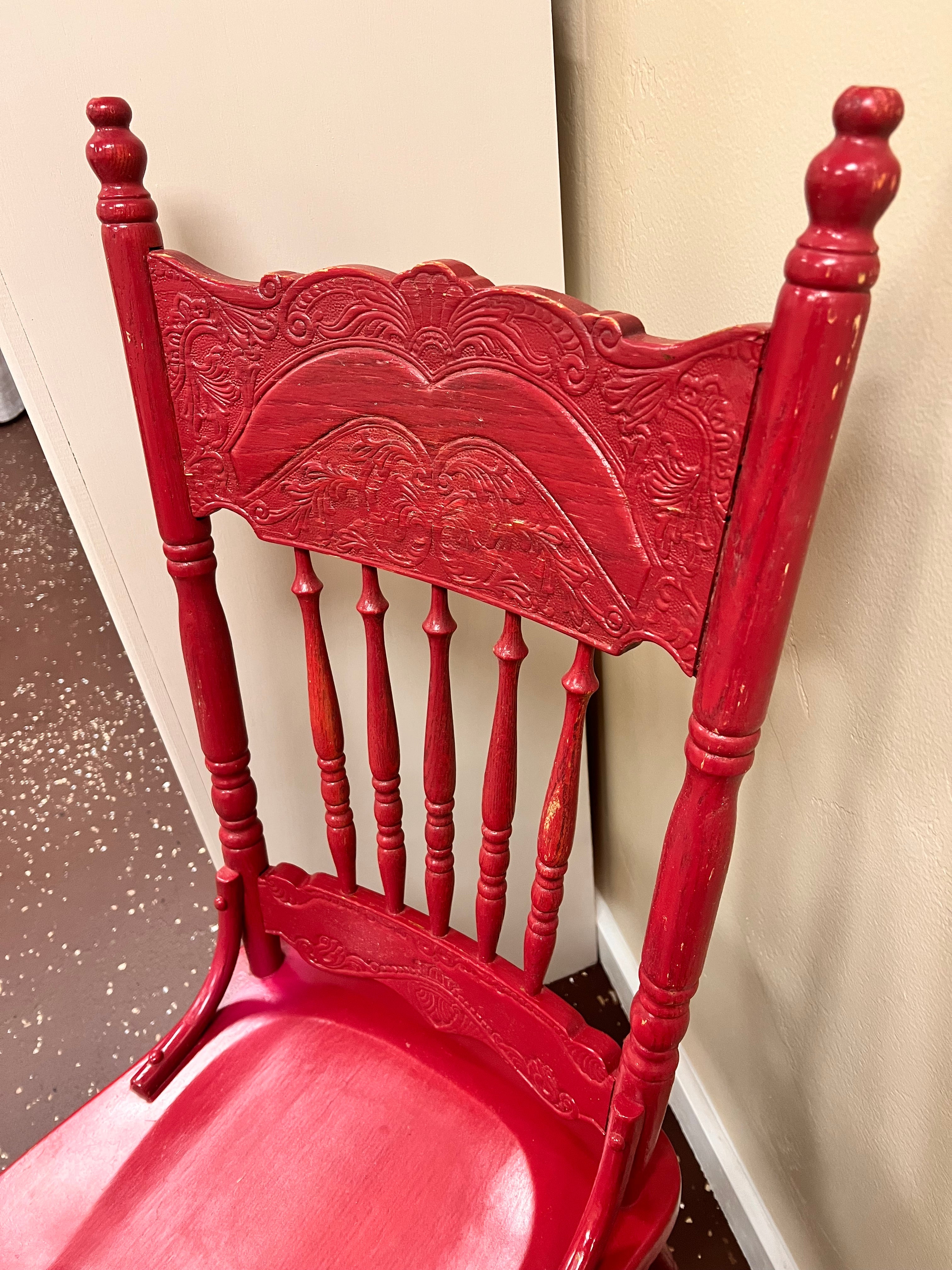 Refinished Red Chair