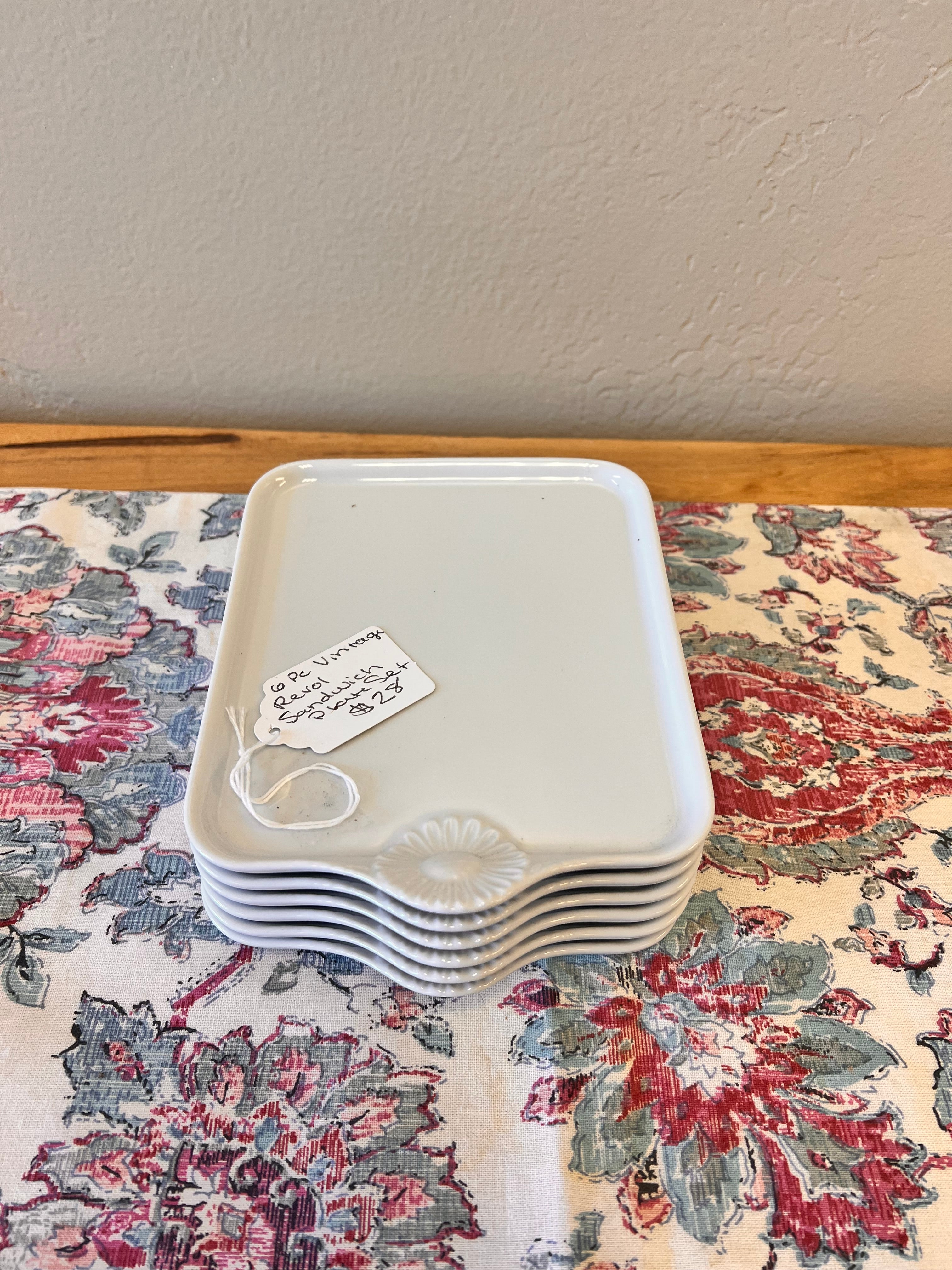 Vintage 6 Piece Revol Sandwich Plate Set