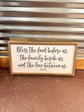 Bless The Food Sign