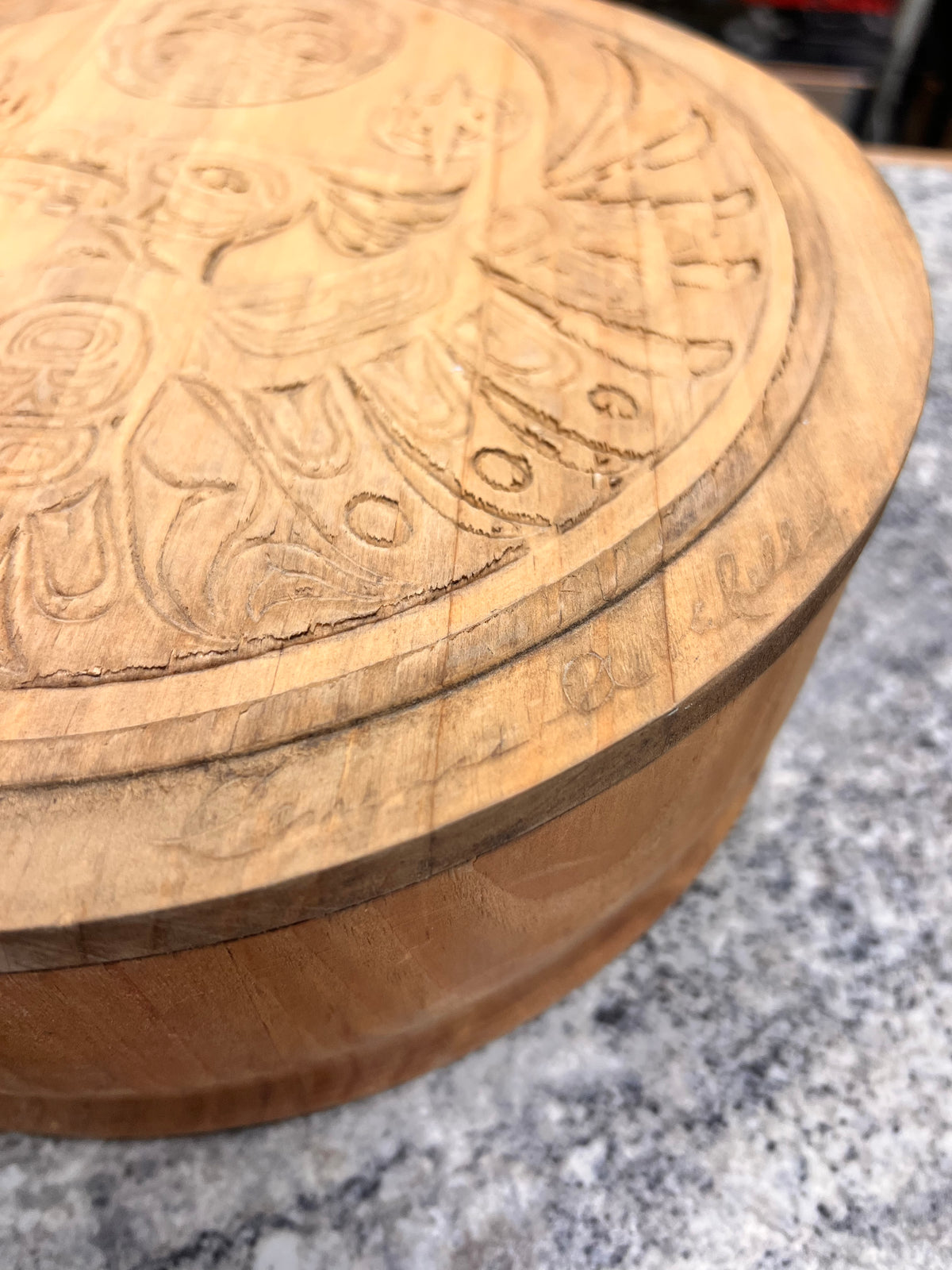 Carved Cedar Box