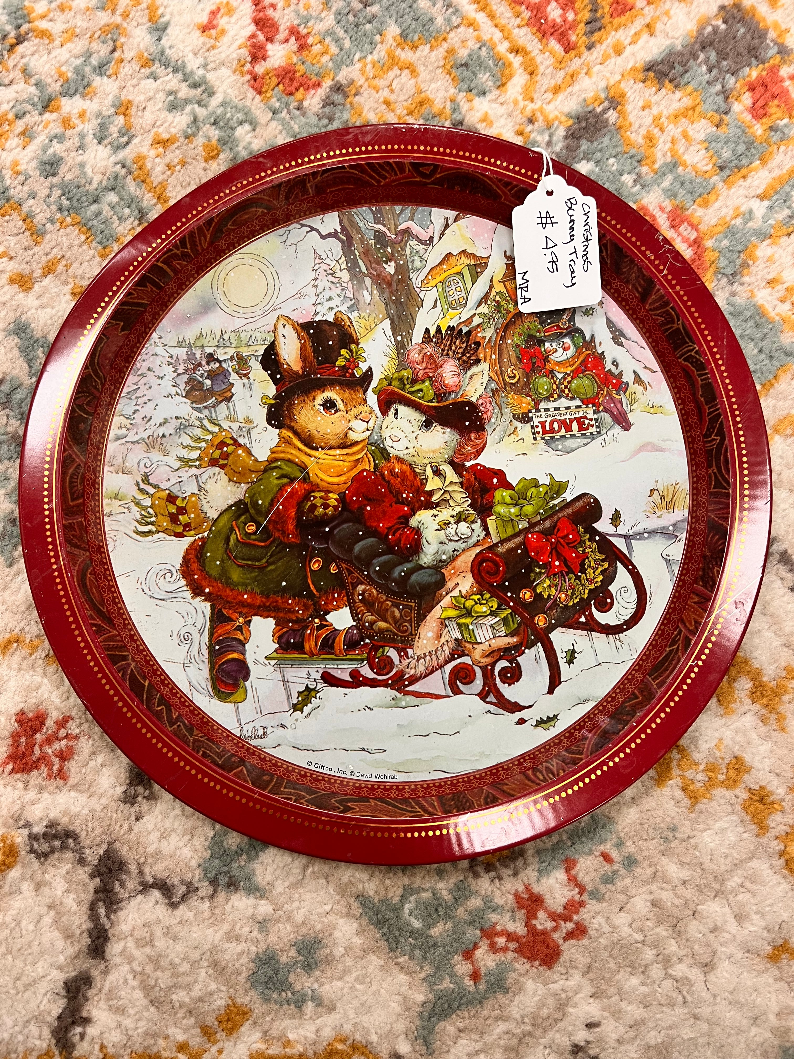Christmas Bunny Tray