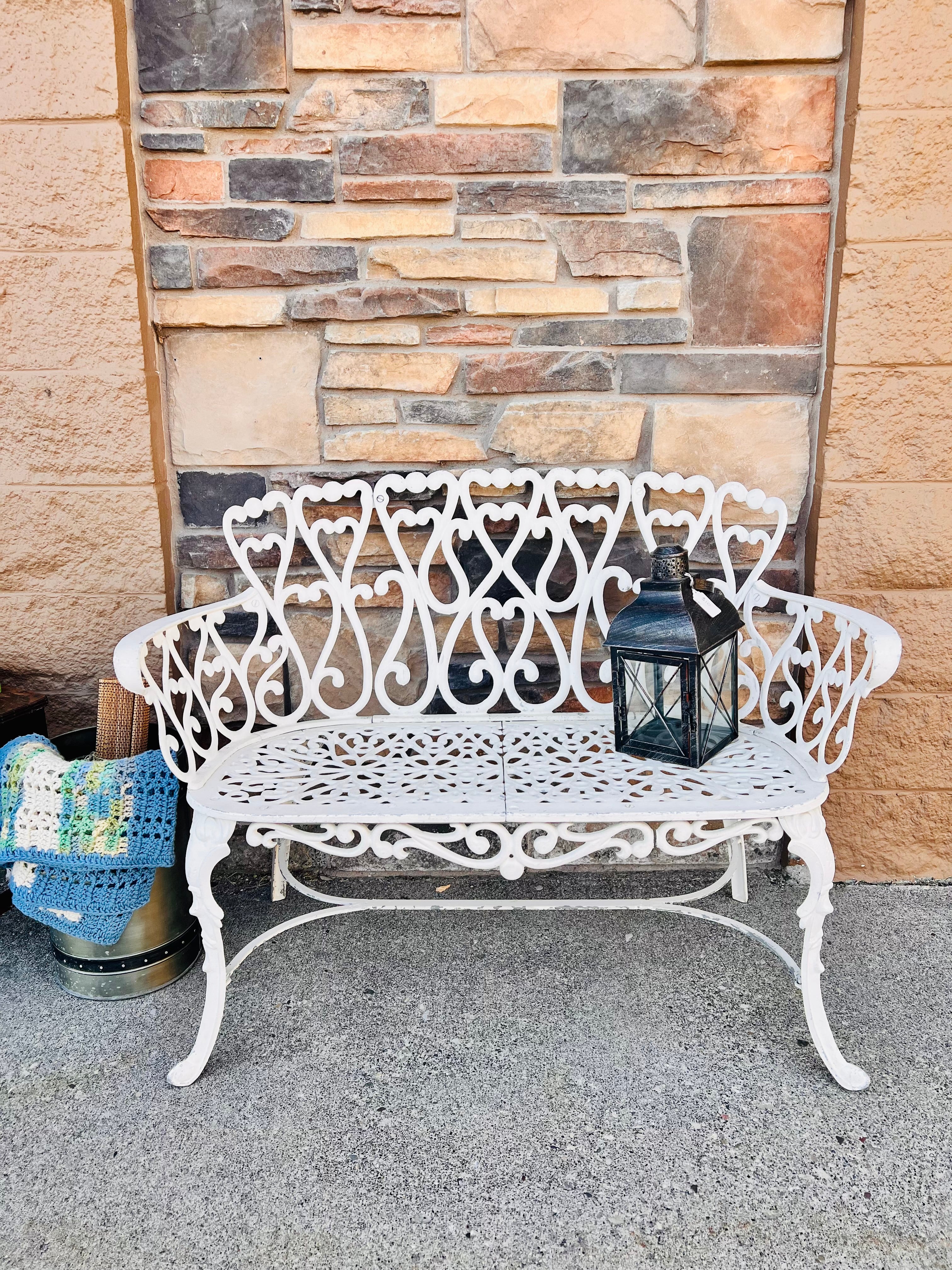 Metal Porch Bench
