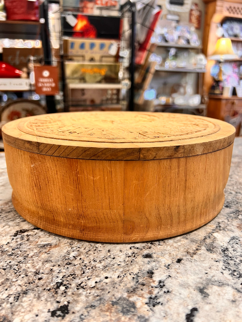 Carved Cedar Box