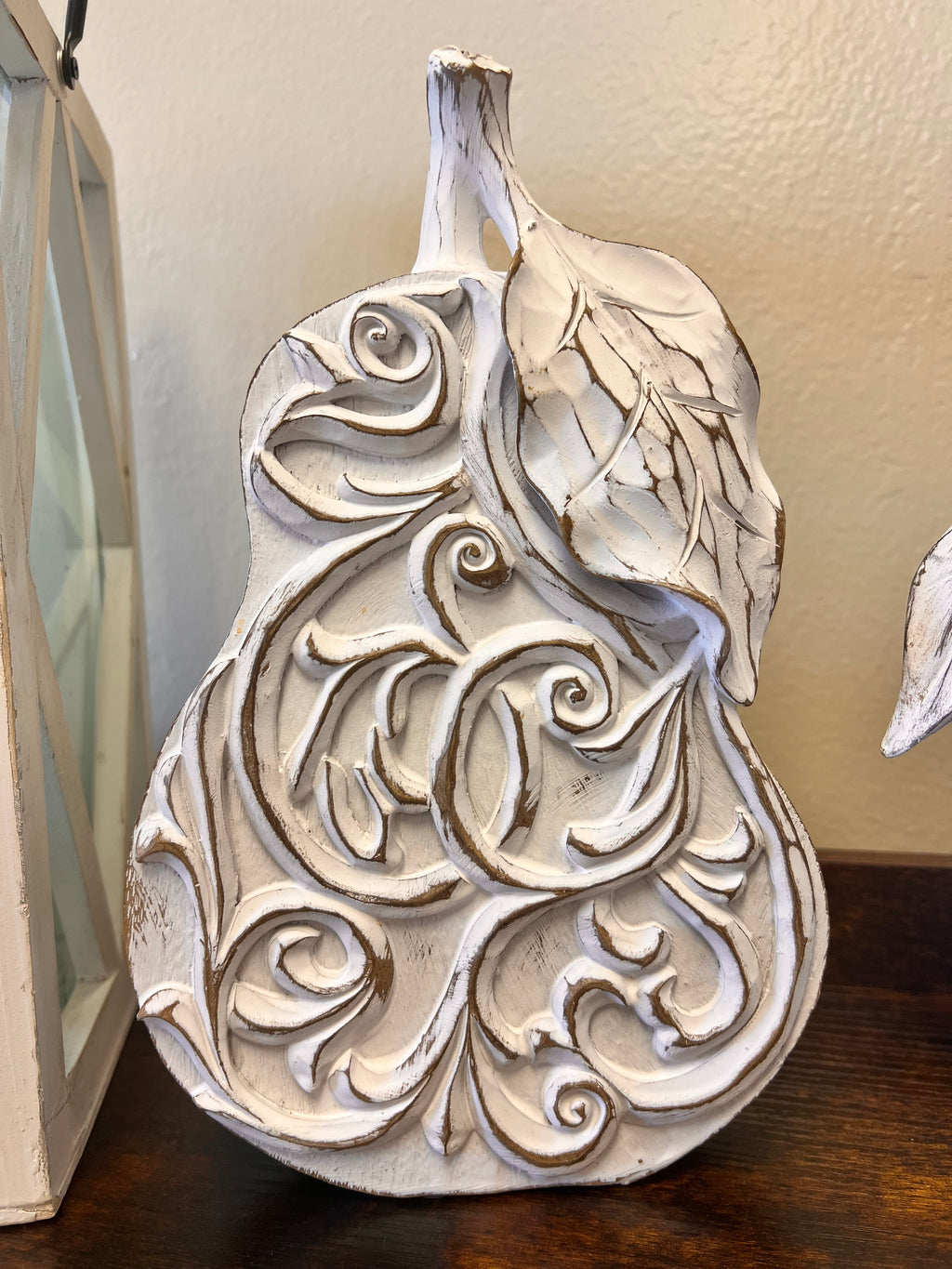 Apple Pear Wood Decor Set