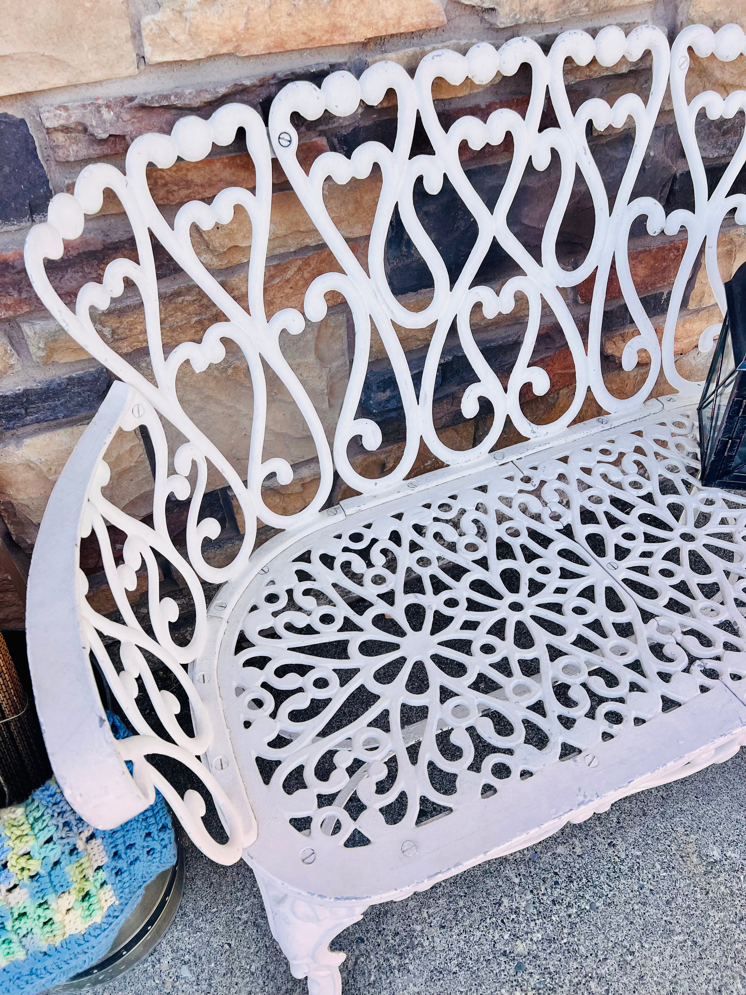 Metal Porch Bench