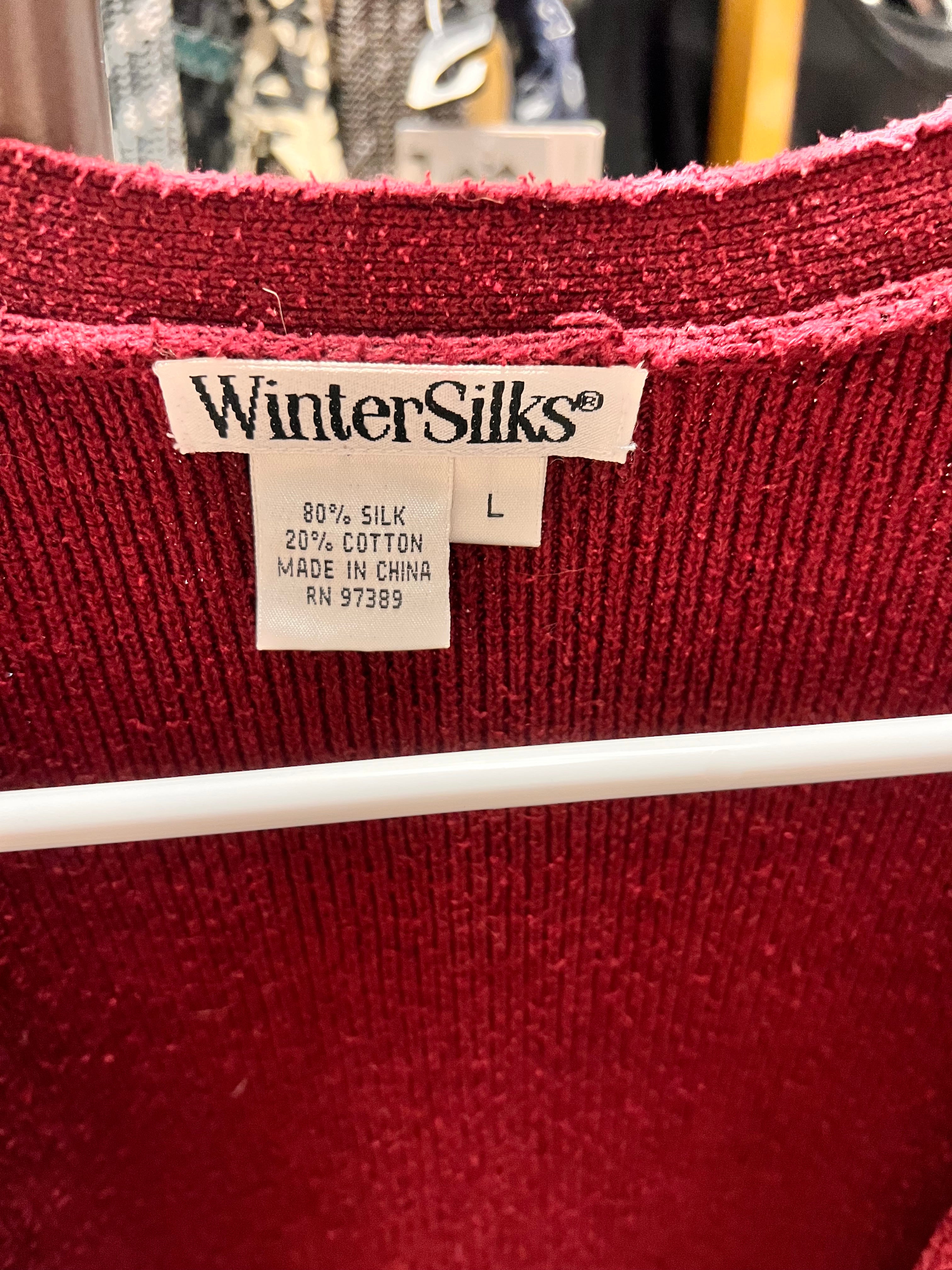 Burgundy Cardigan