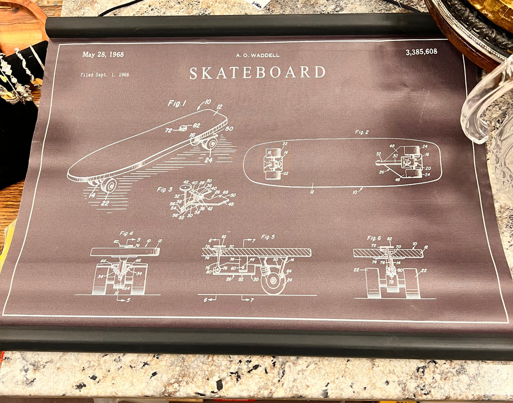 Skateboard Blue Print