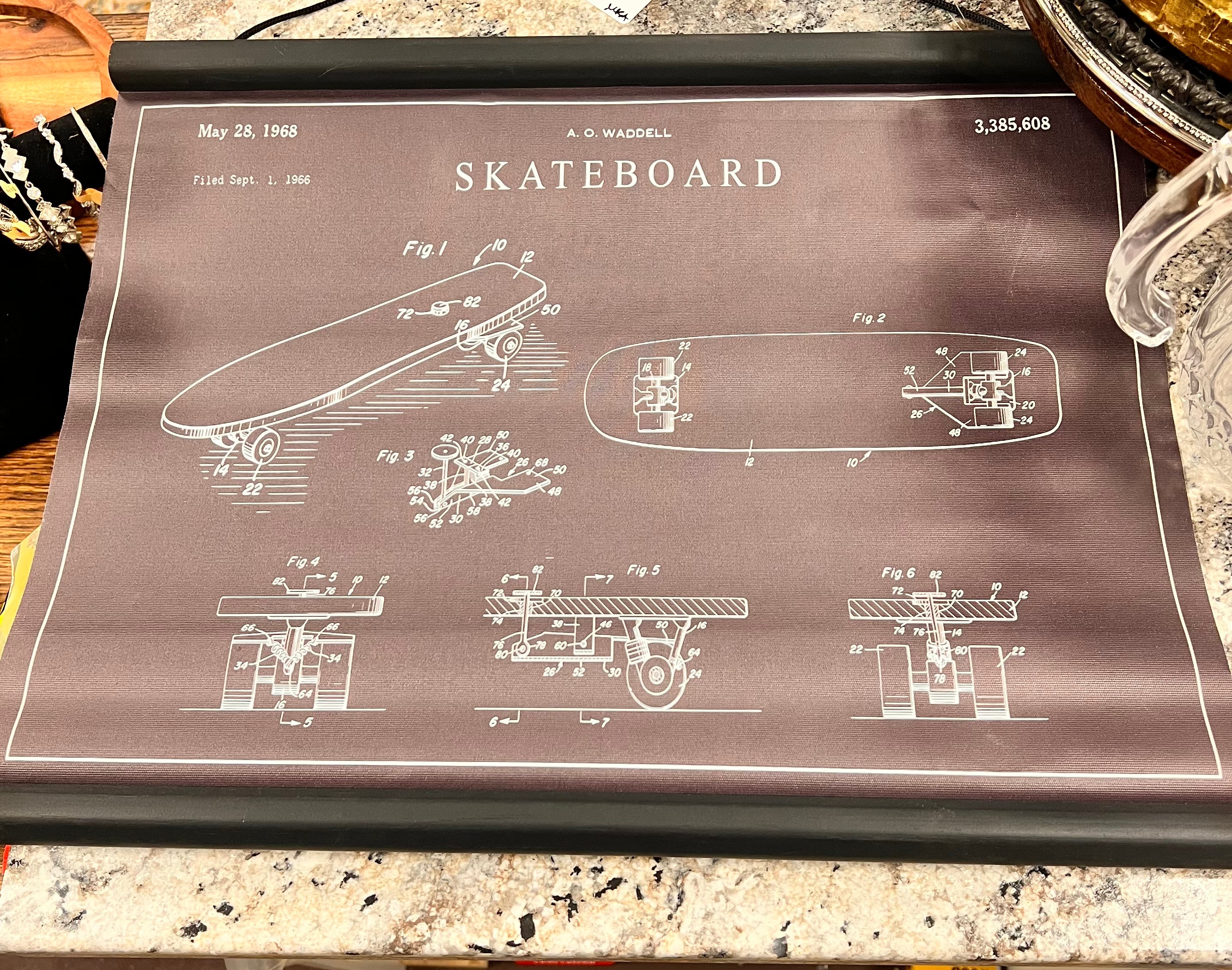 Skateboard Blue Print