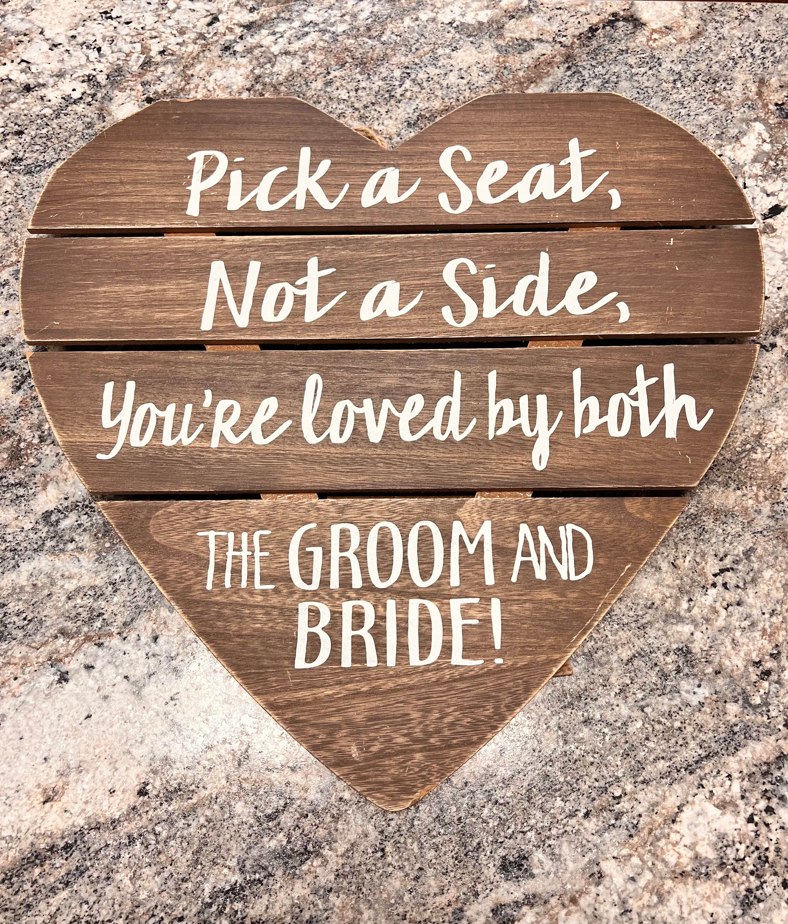 Bride & Groom Sign