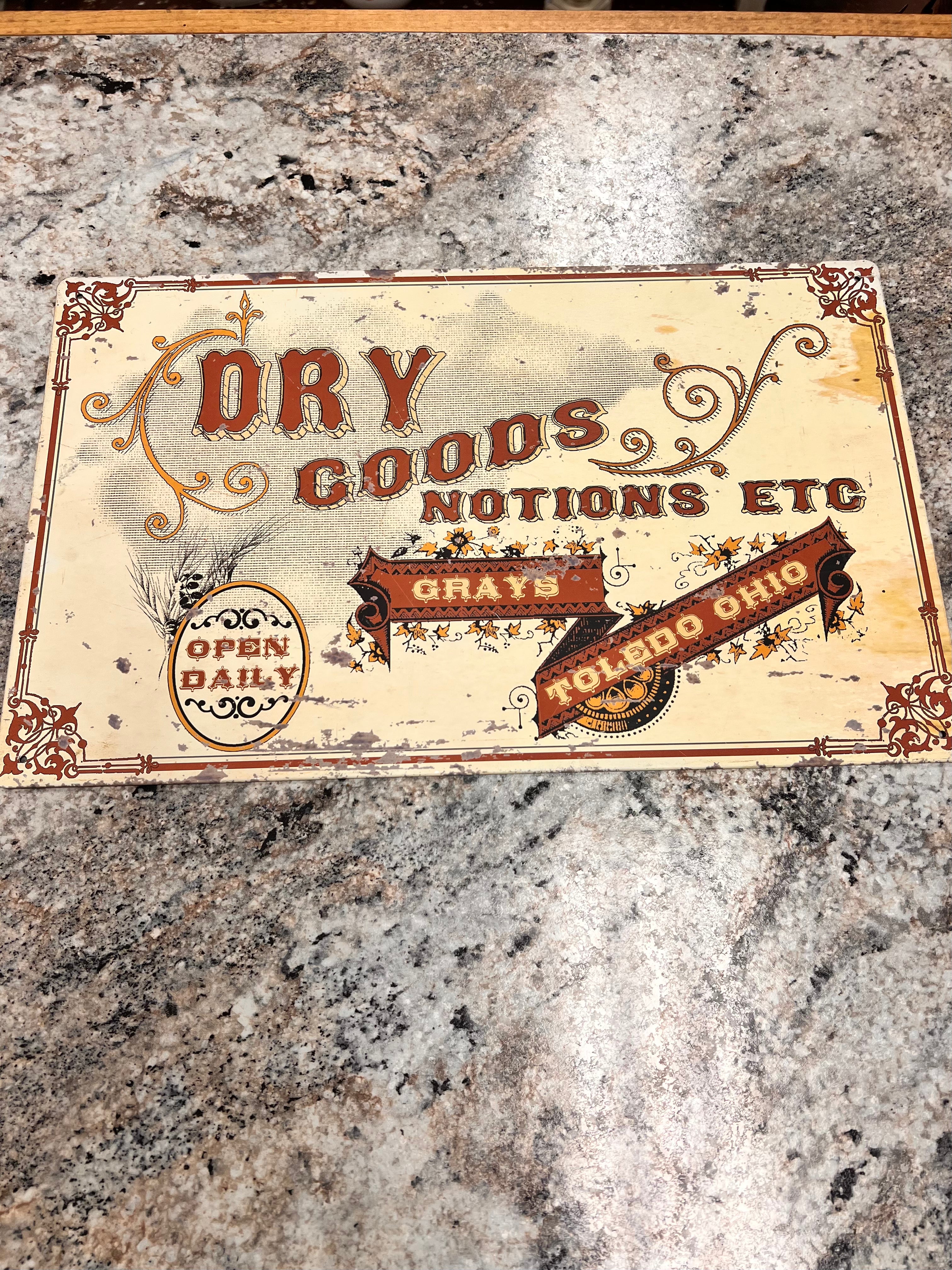 Dry Goods Sign