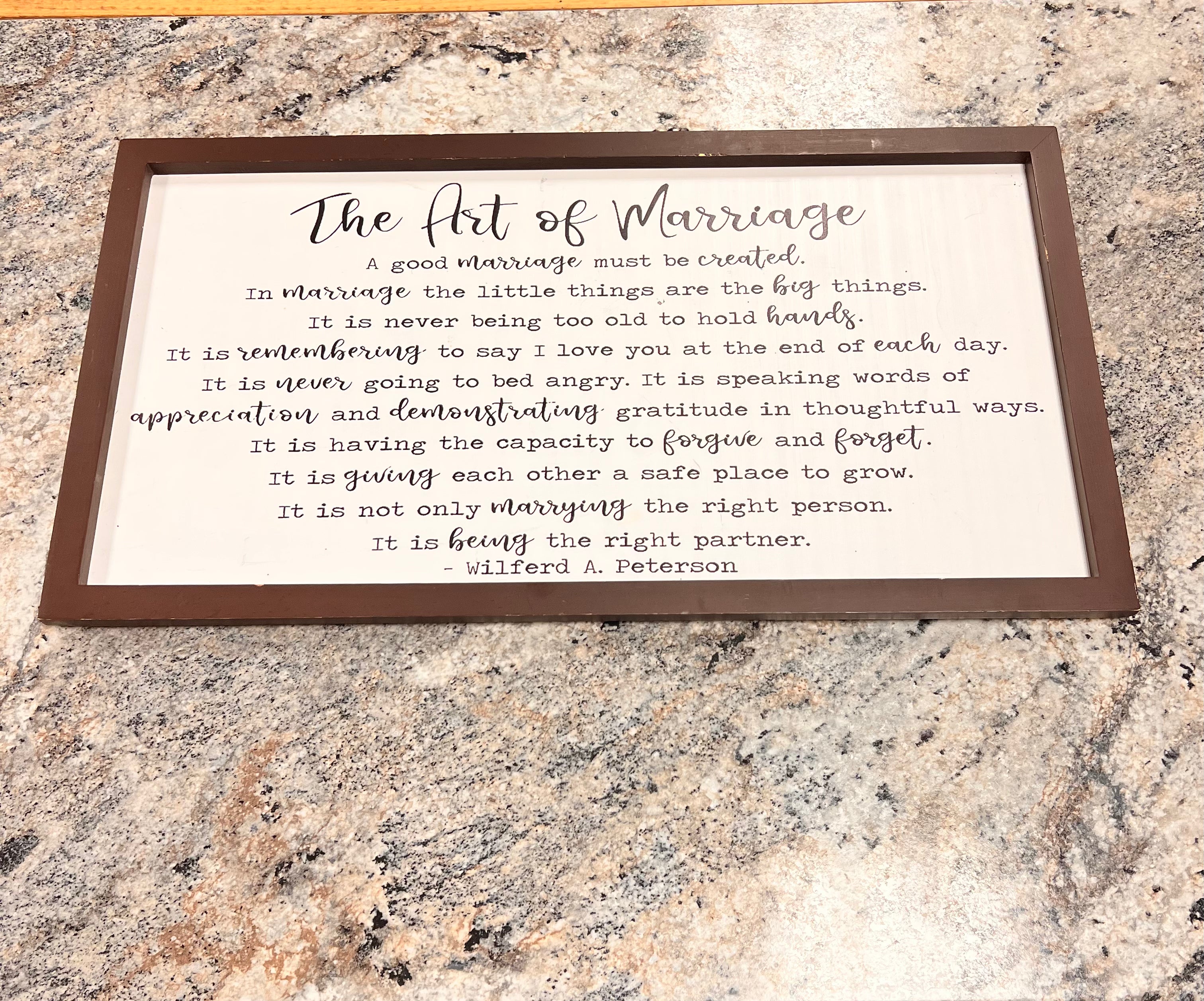 Art of Marriage Sign