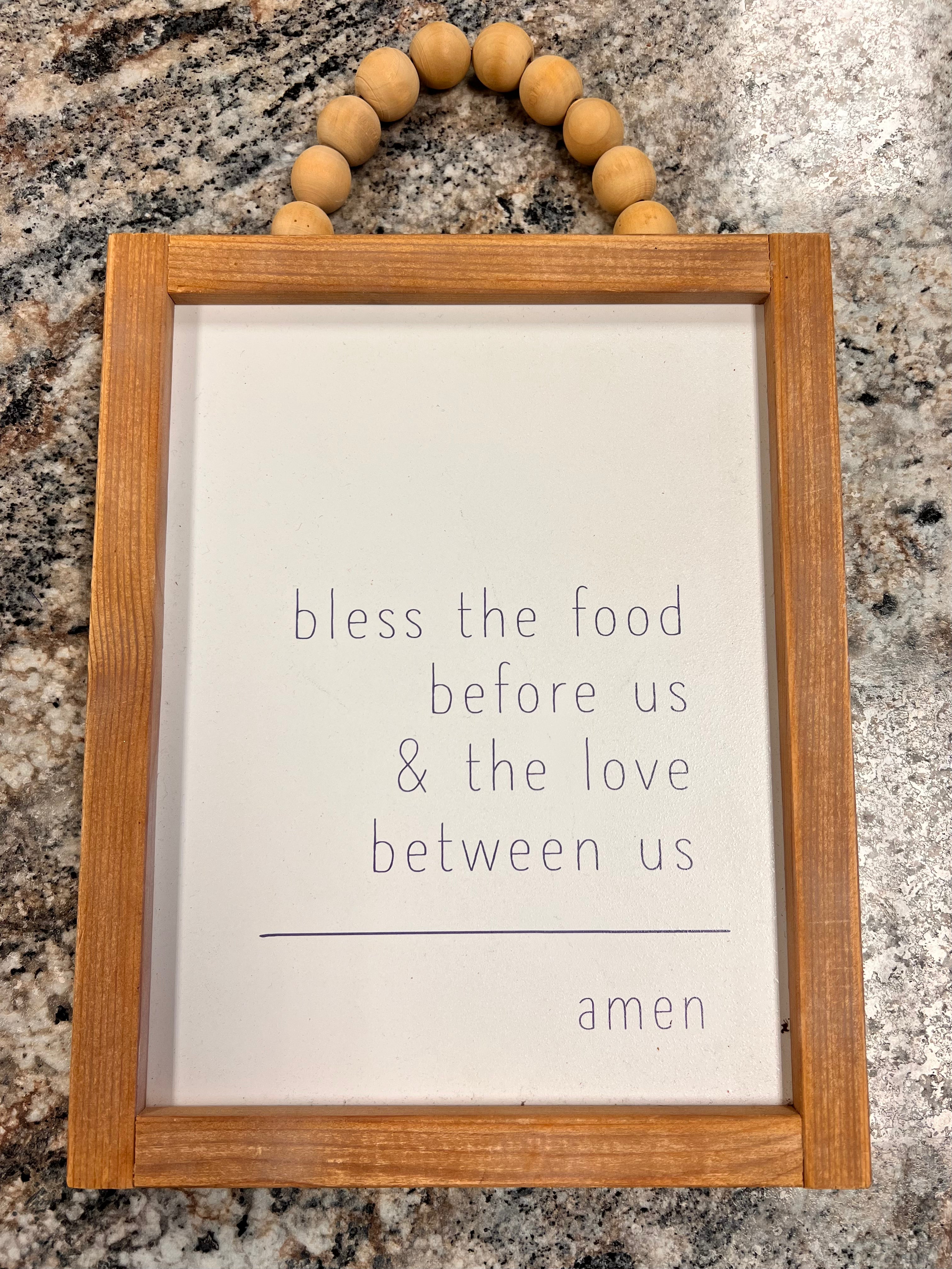 Bless the Food Sign