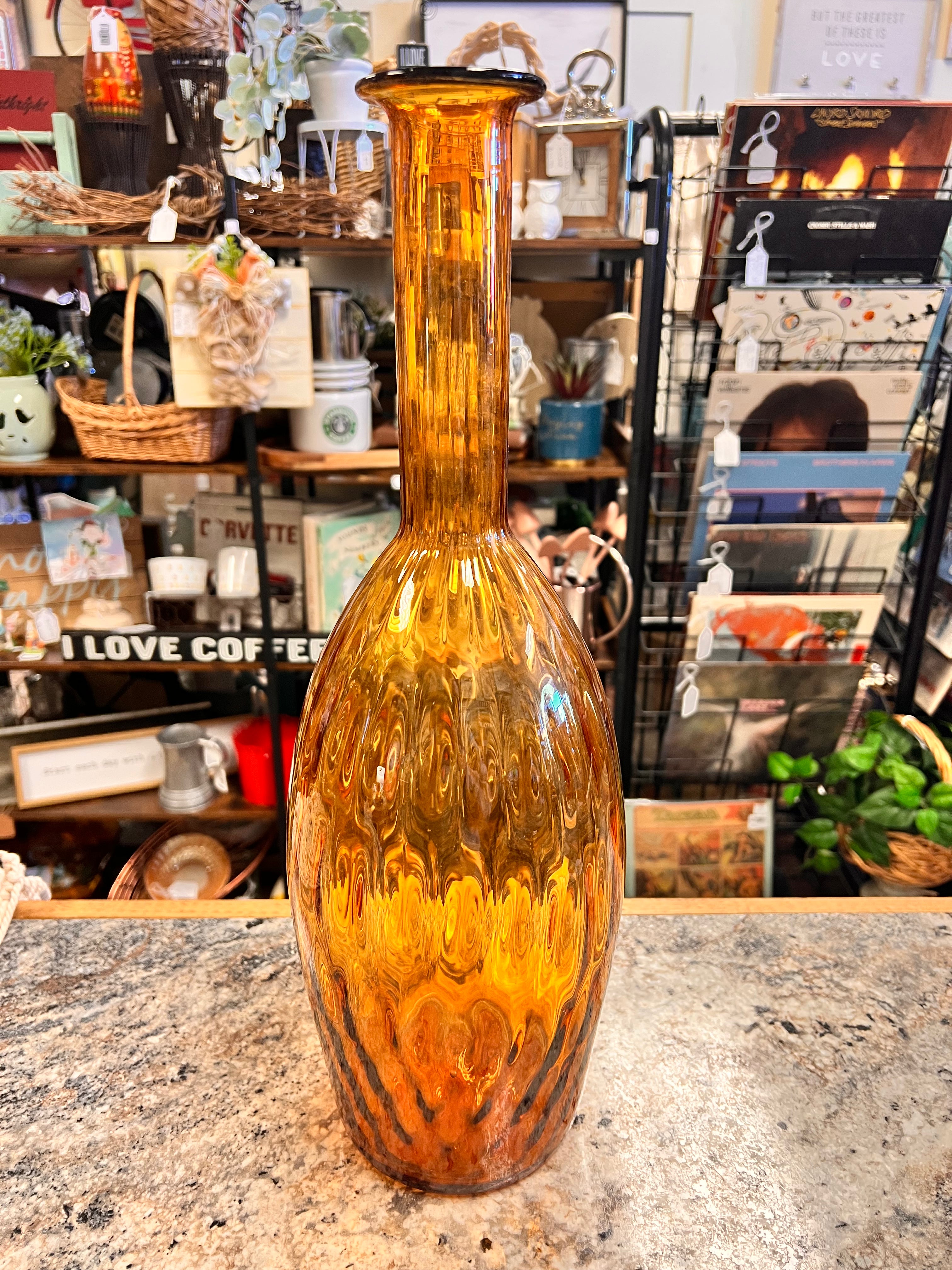 18” Amber Vase