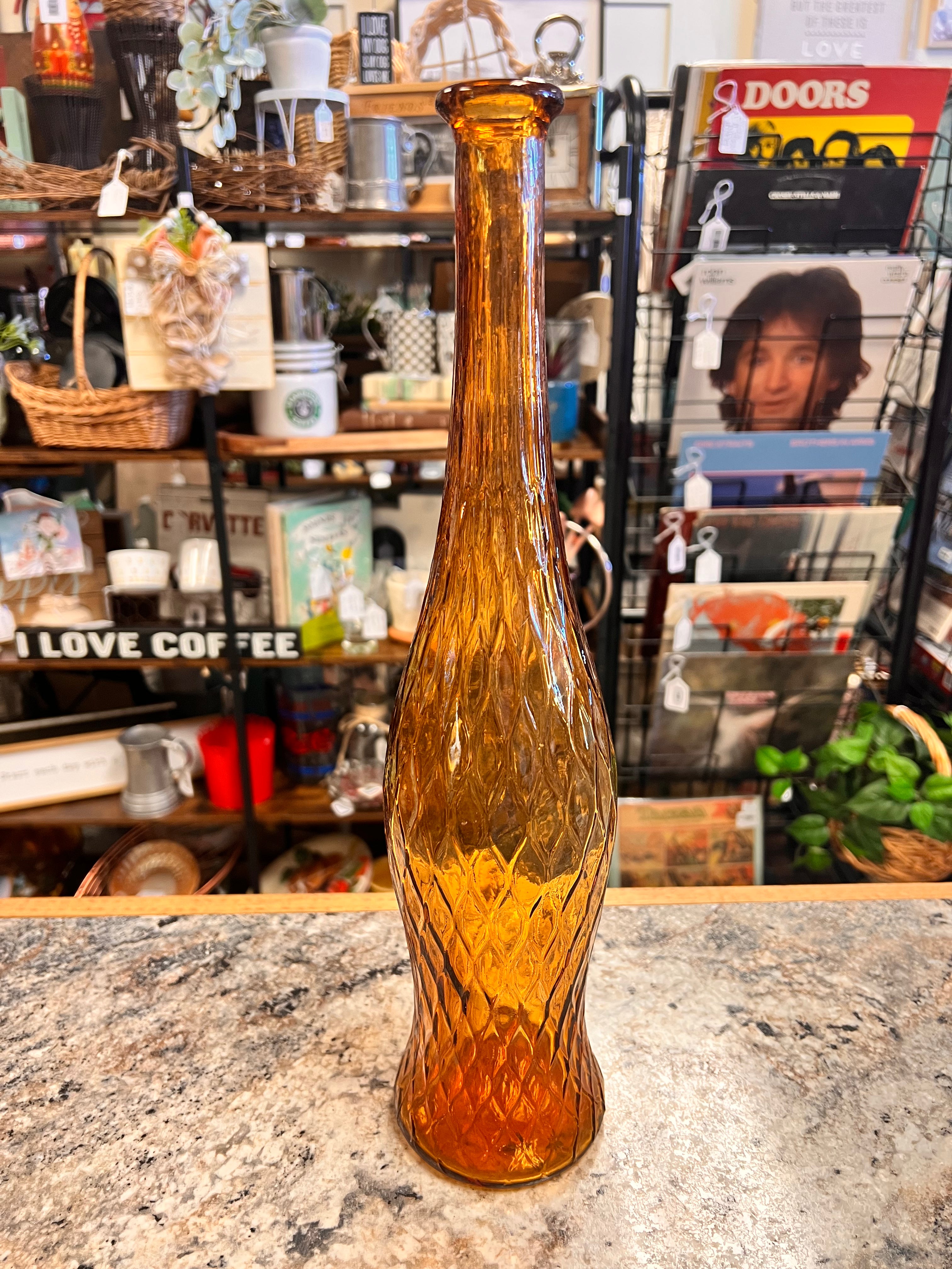 16” Amber Genie Bottle
