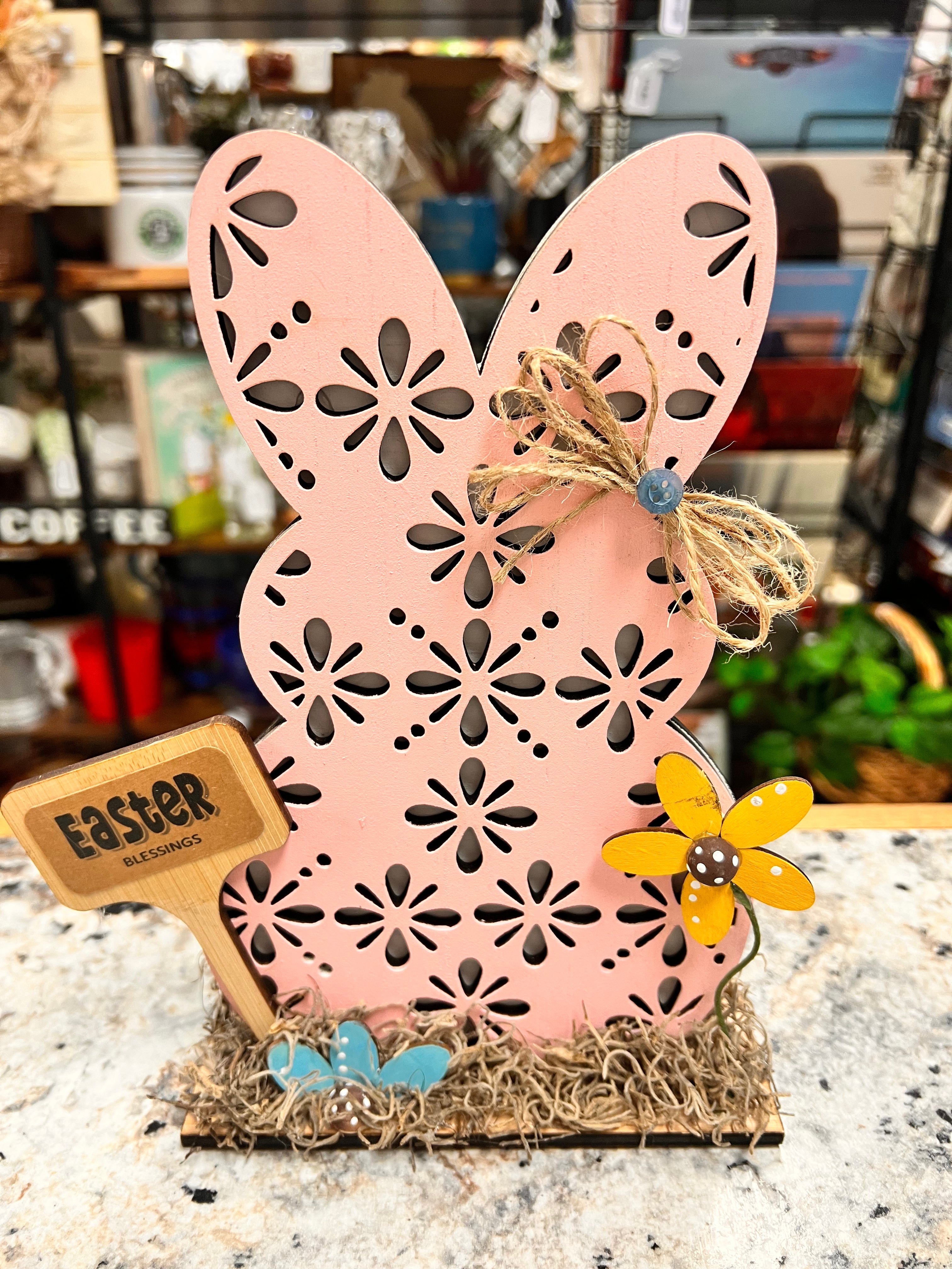 Pink Wood Bunny