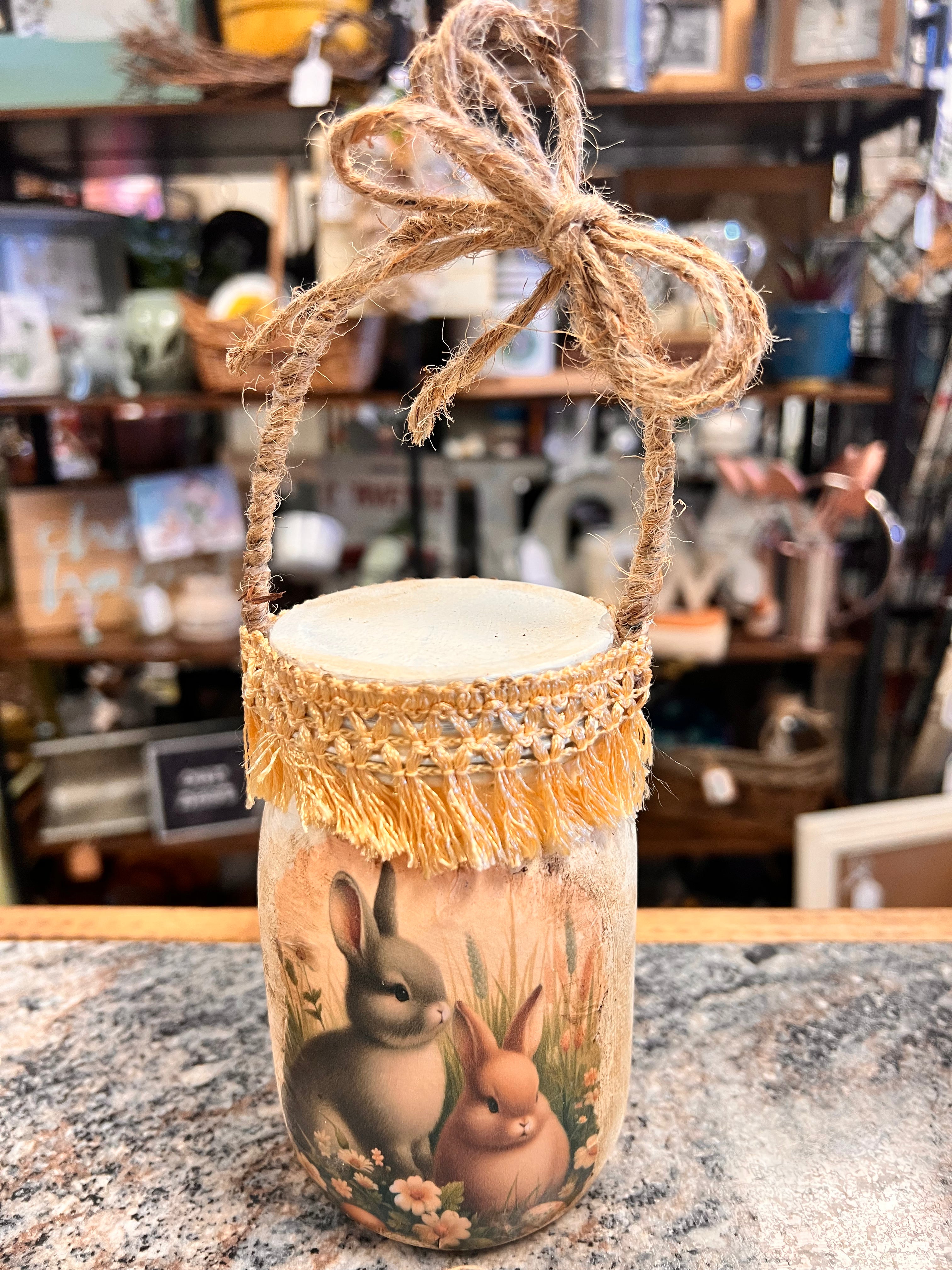 Bunny Mason Jar