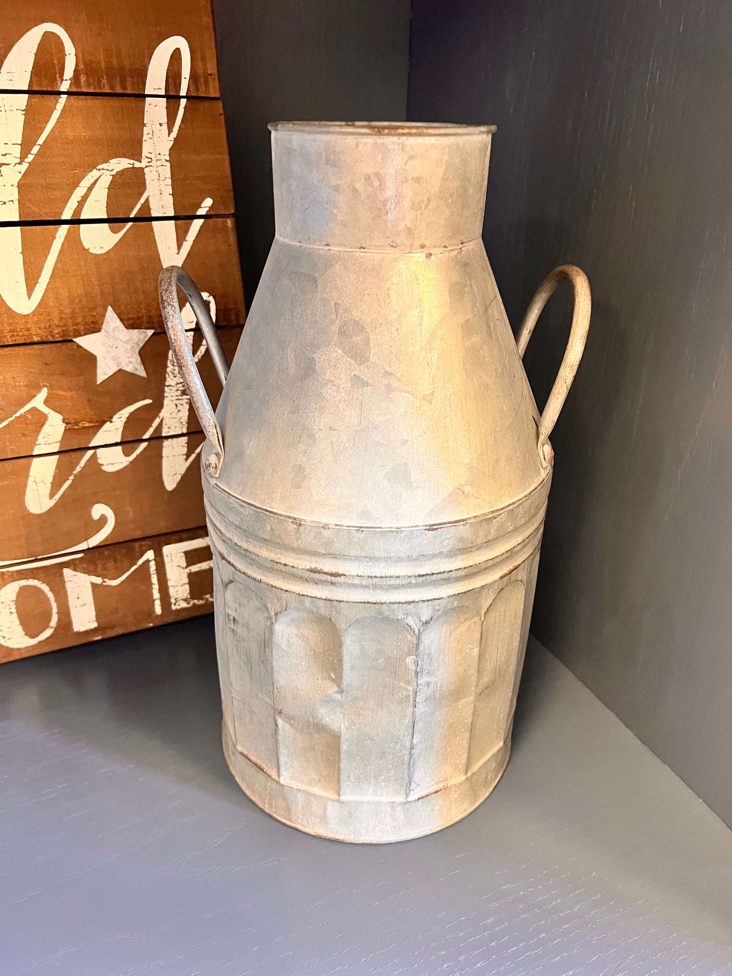 Galvanized Milk Can