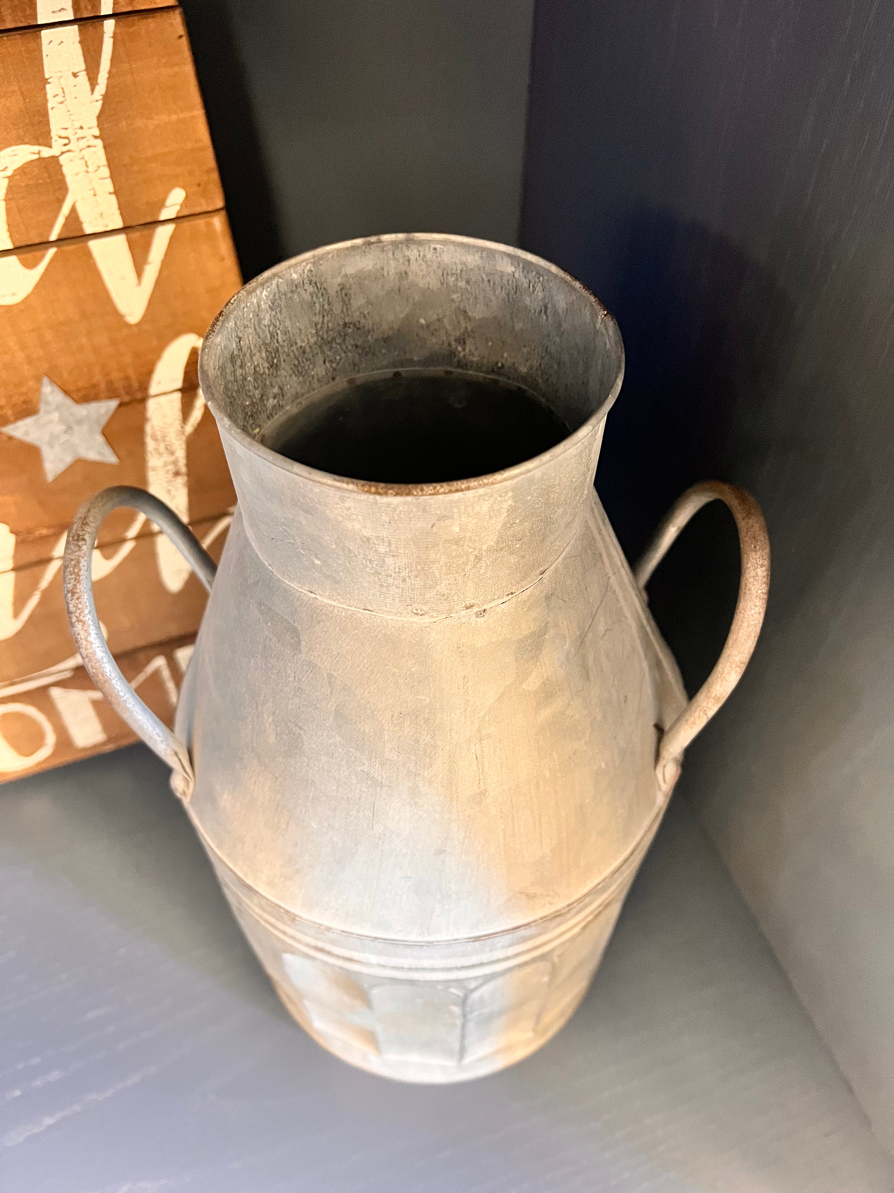 Galvanized Milk Can