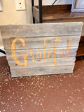 Wood Grateful Sign
