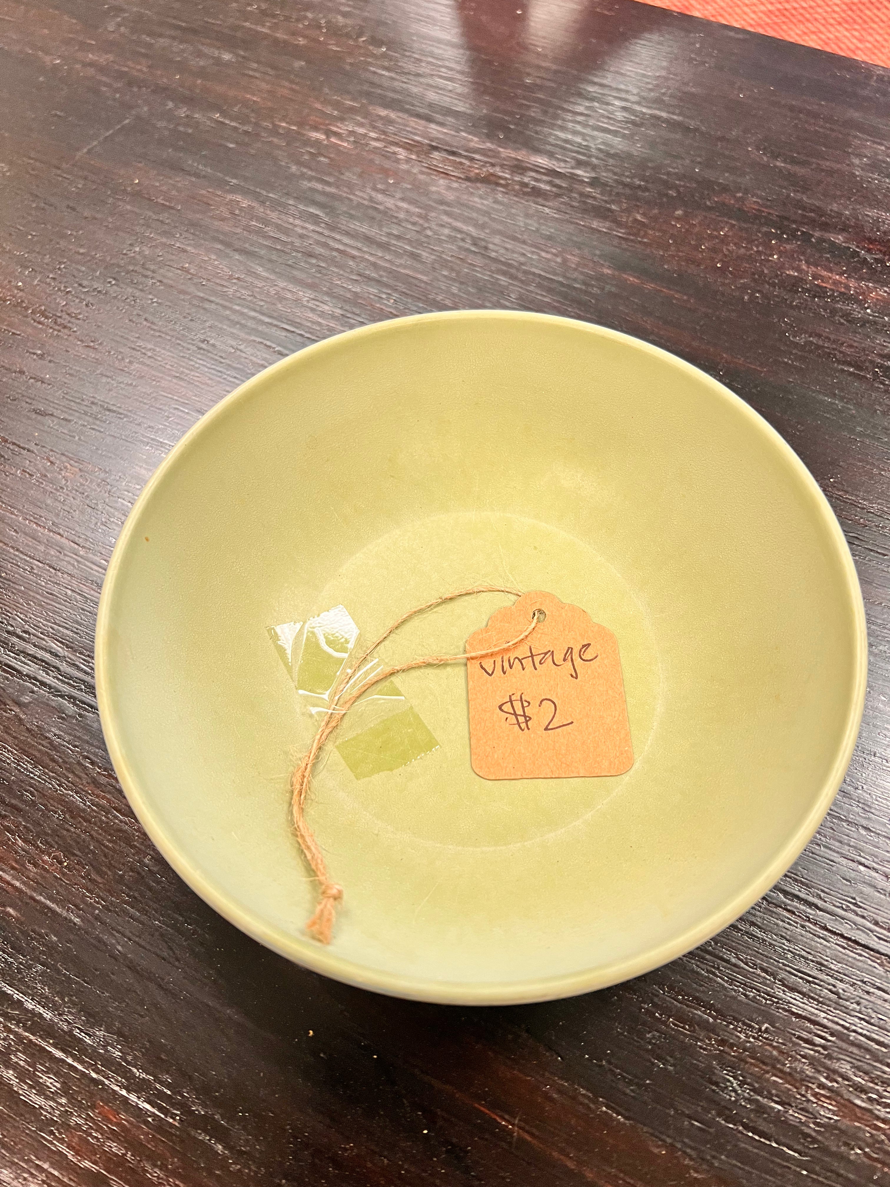 Vintage Green Bowl