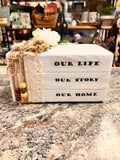 Wood Book Decor