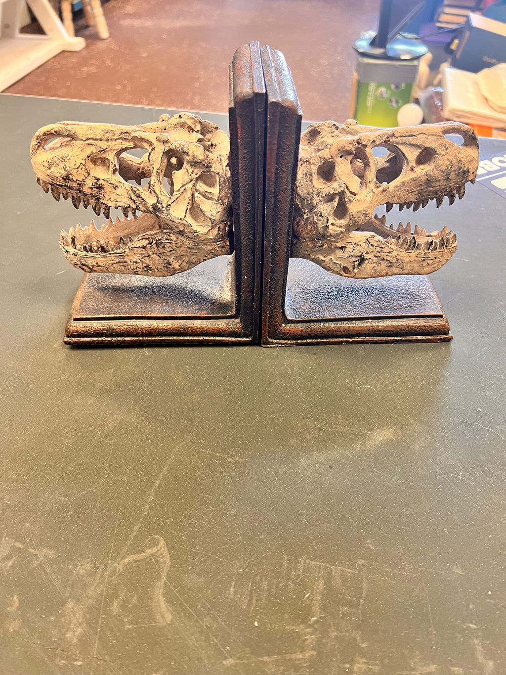 T-Rex Skull Bookends