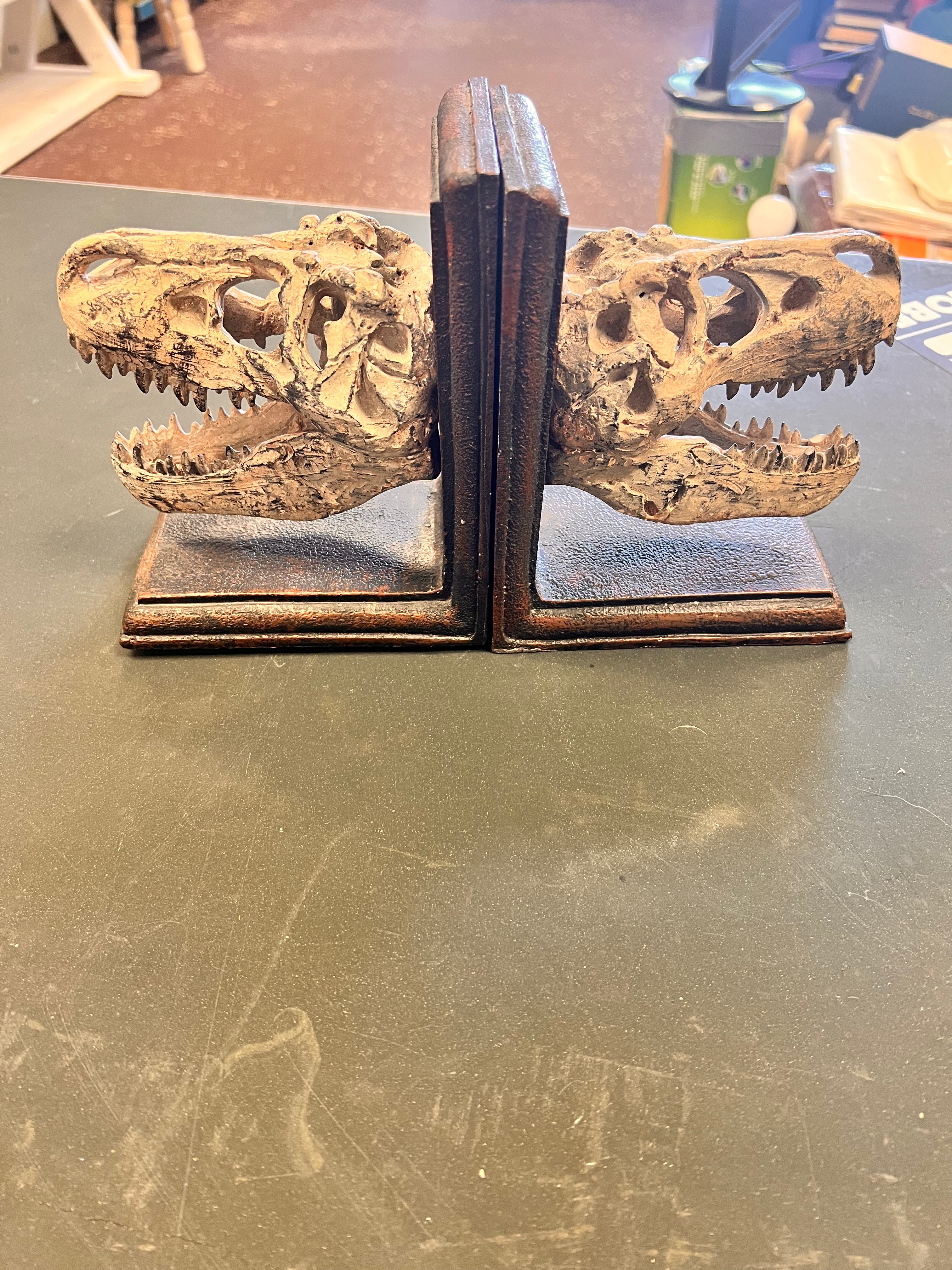 T-Rex Skull Bookends