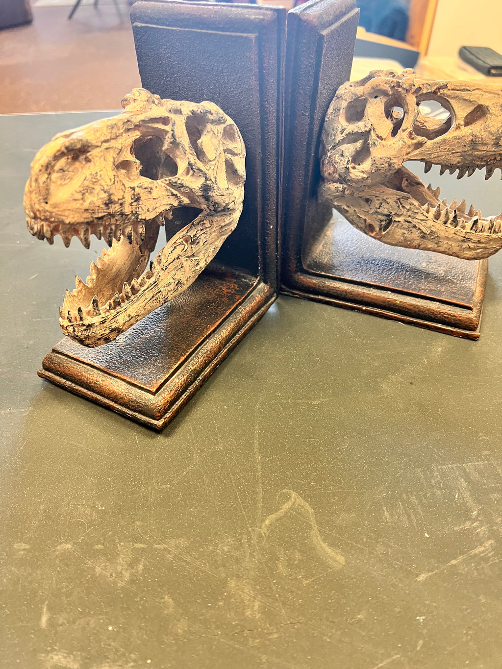 T-Rex Skull Bookends