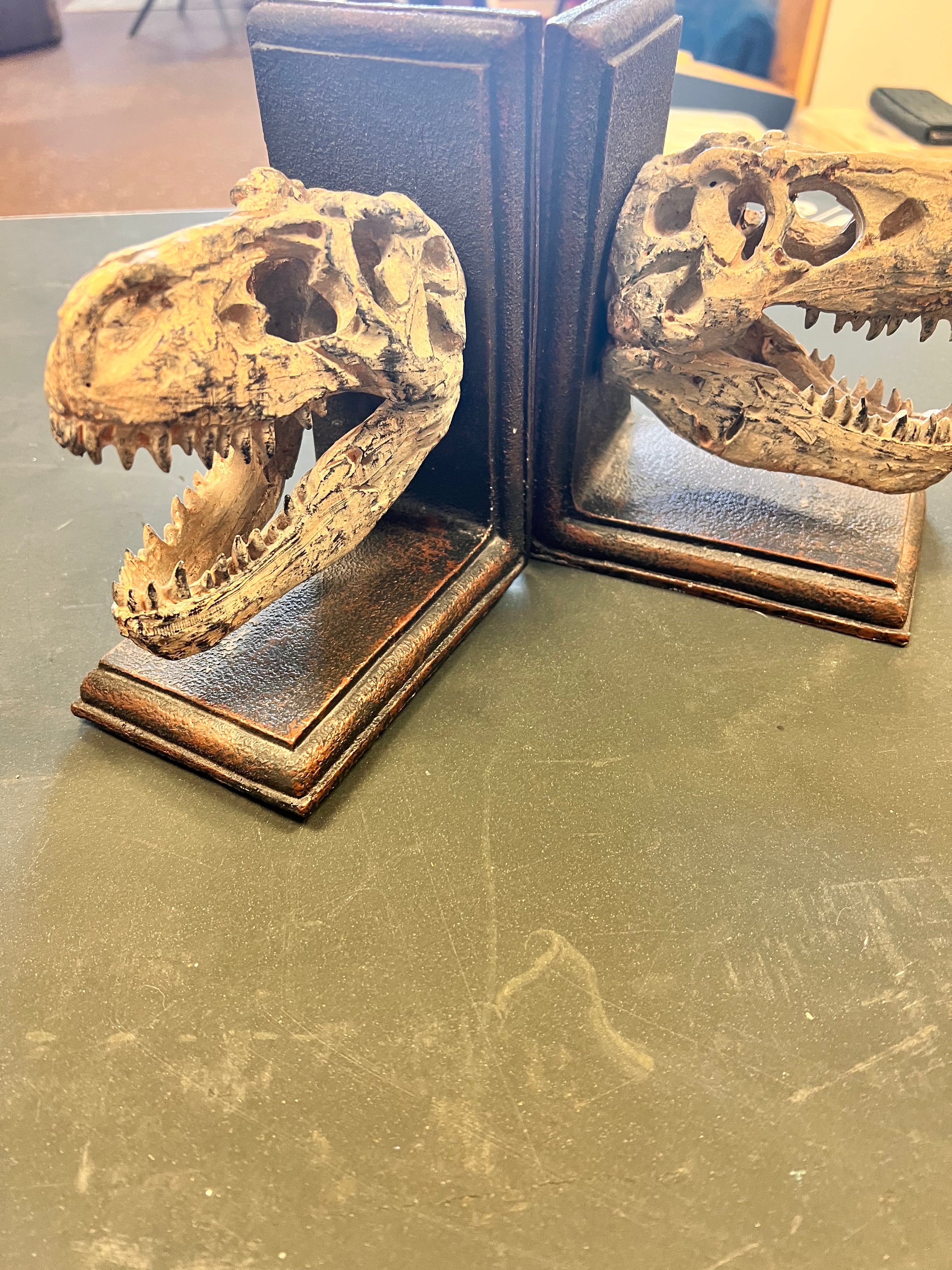 T-Rex Skull Bookends