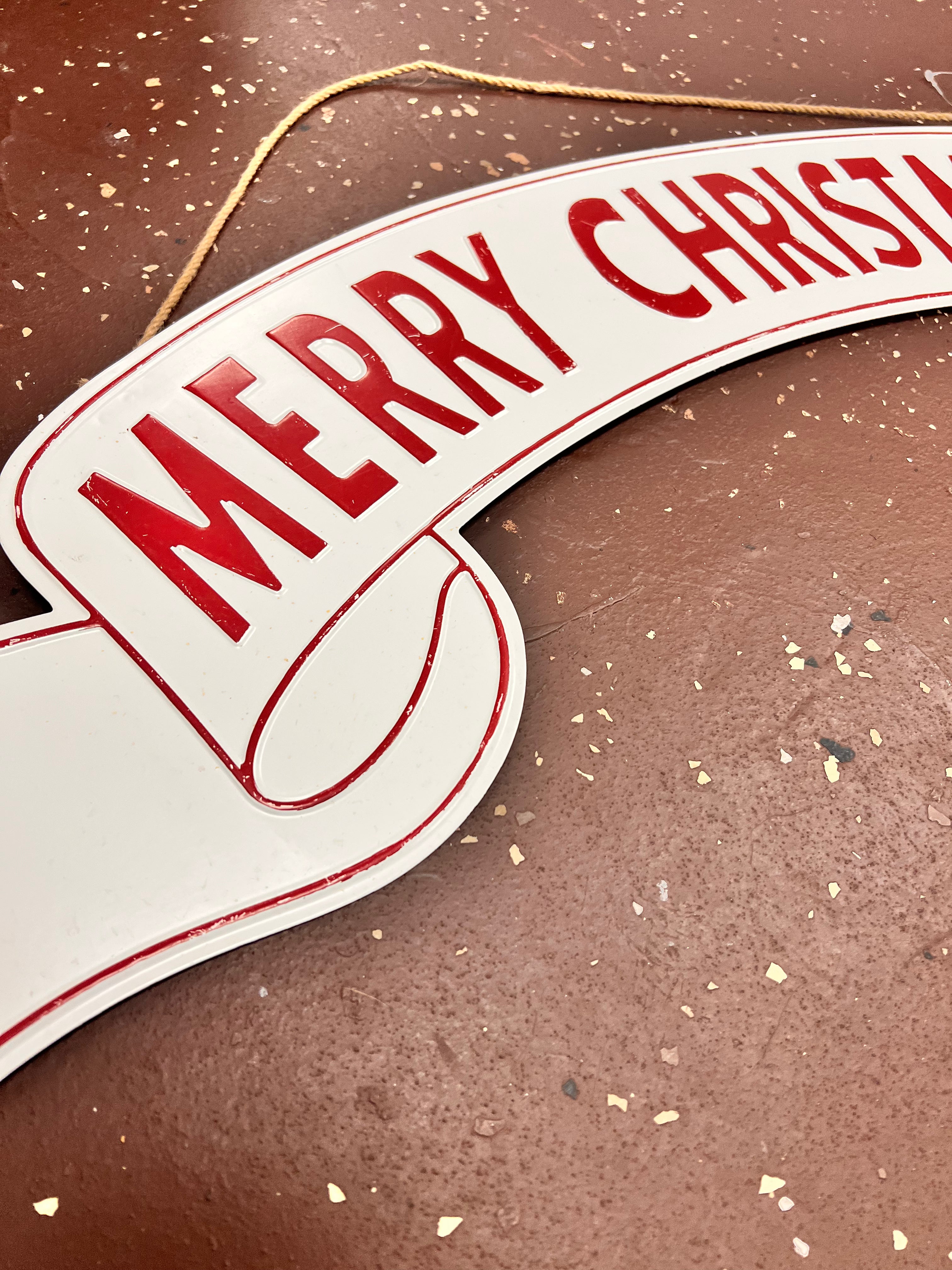 Tin Christmas Sign