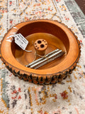 Wood Nut Bowl w/ Utensils