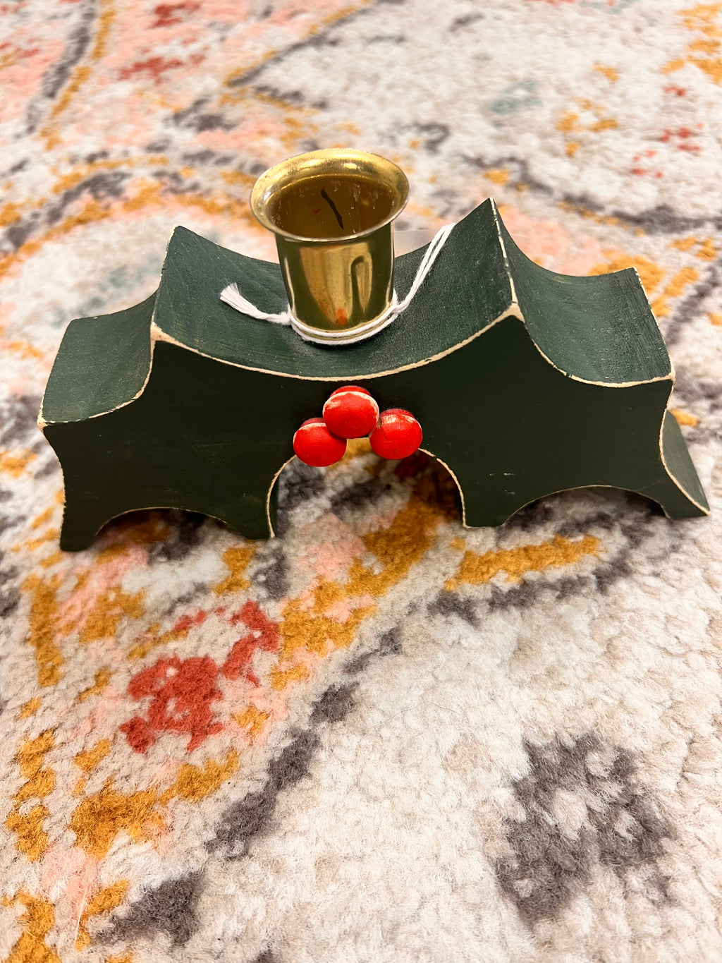 Holly Candle Holder