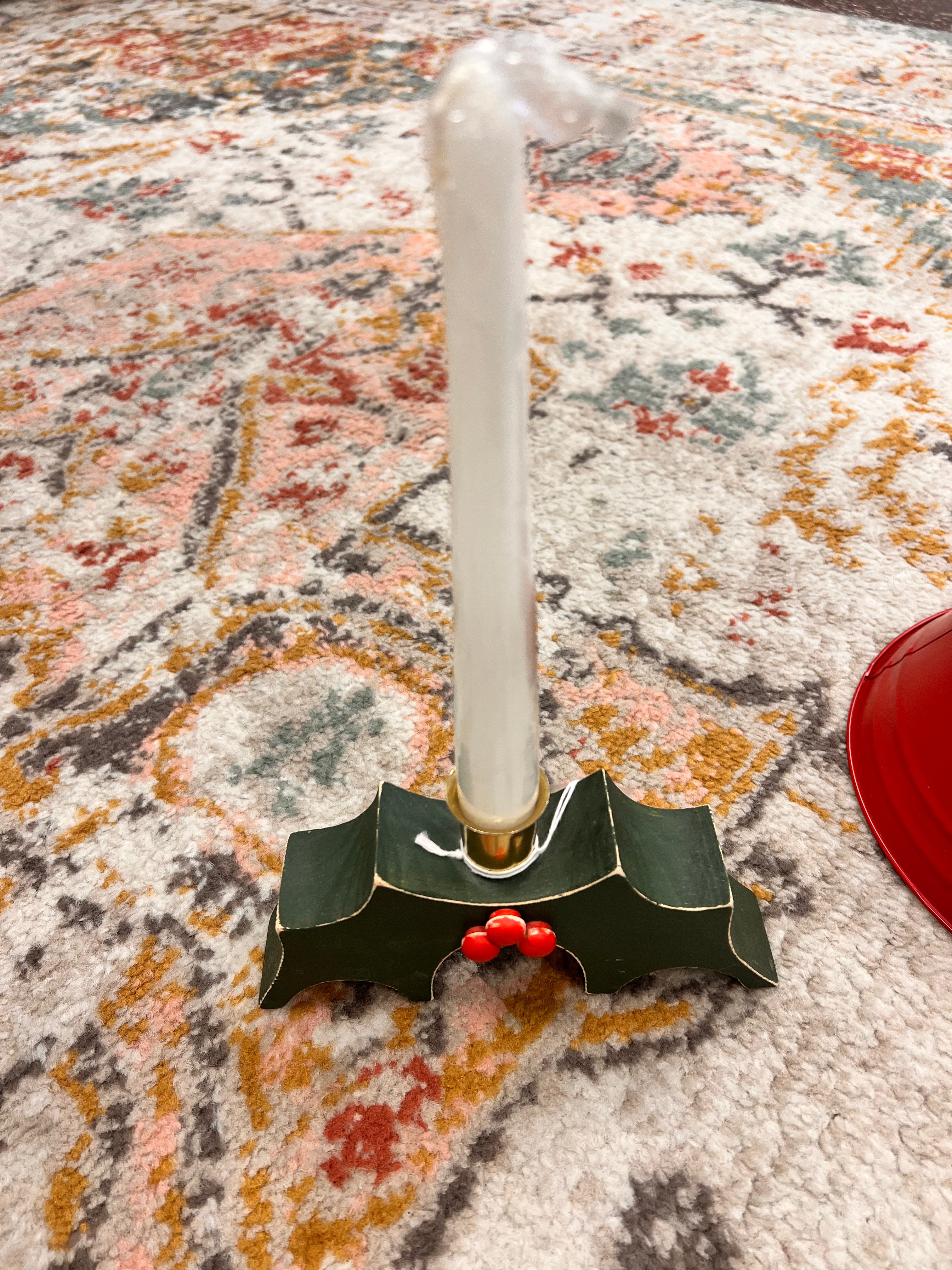 Holly Candle Holder