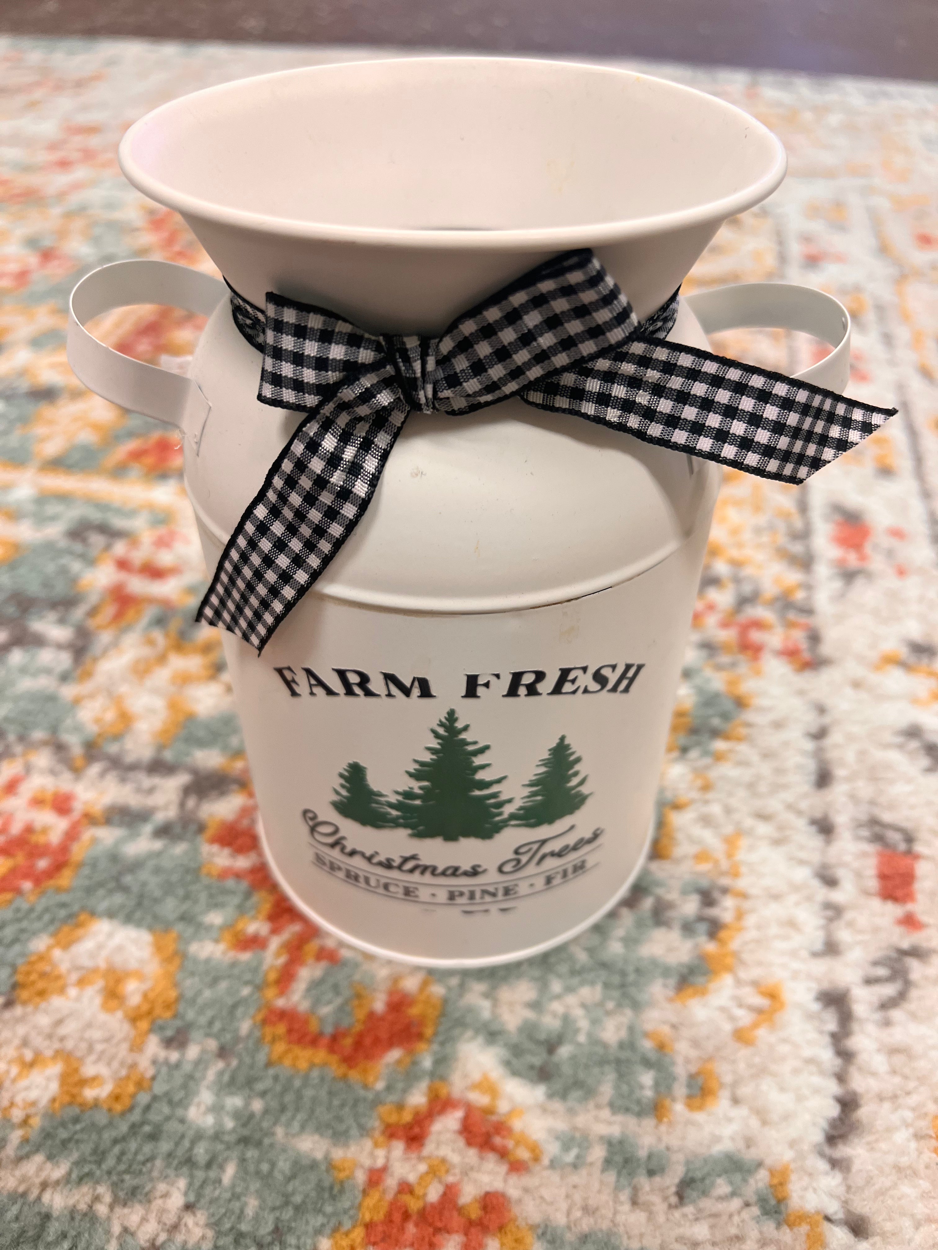 Christmas Milk Can