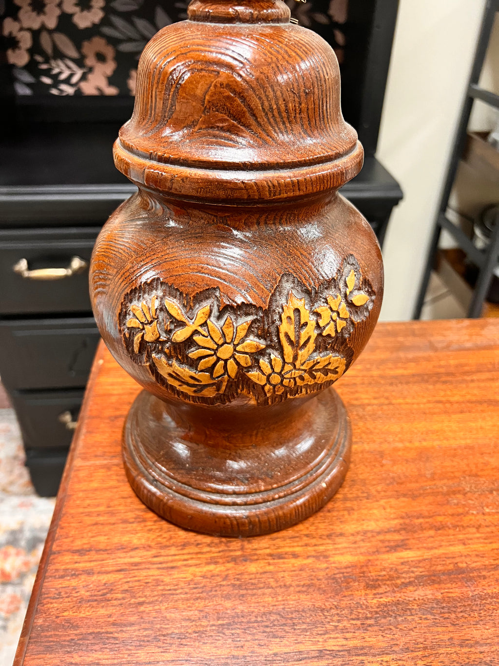 Hand Carved Lamp