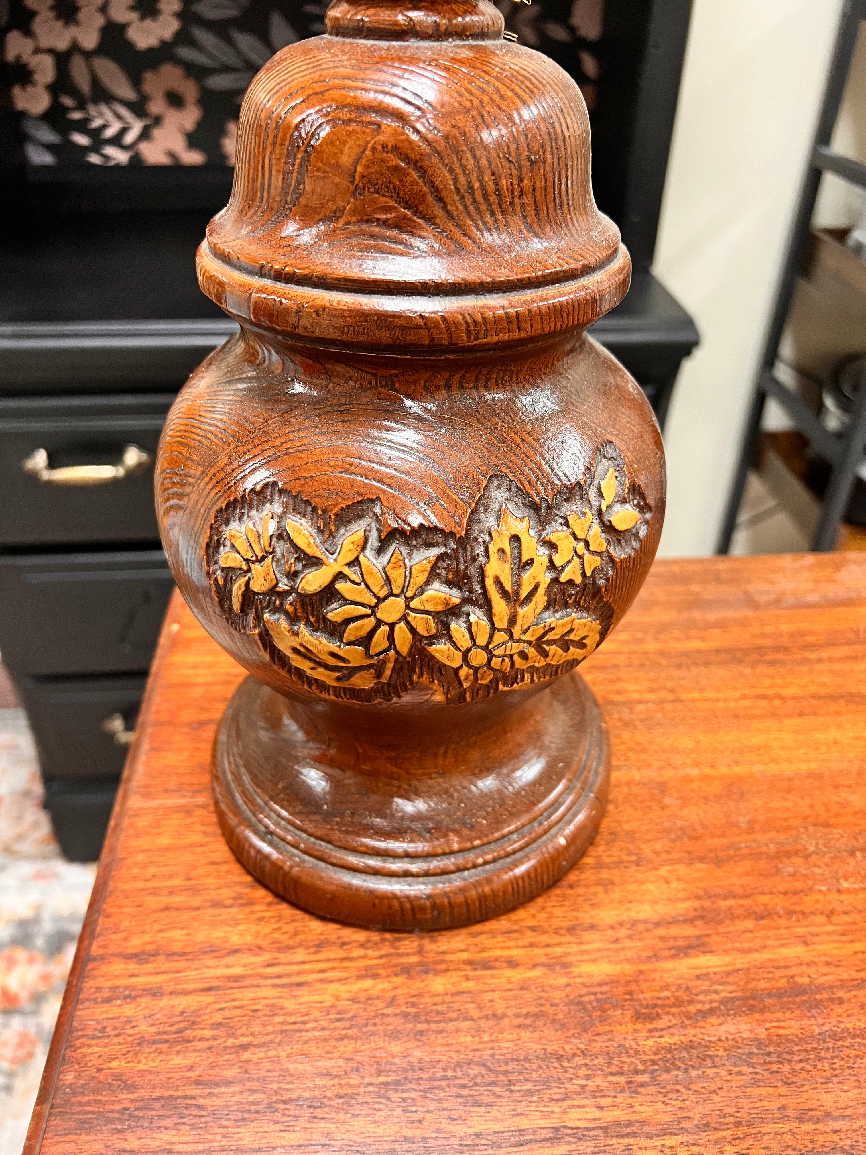 Hand Carved Lamp