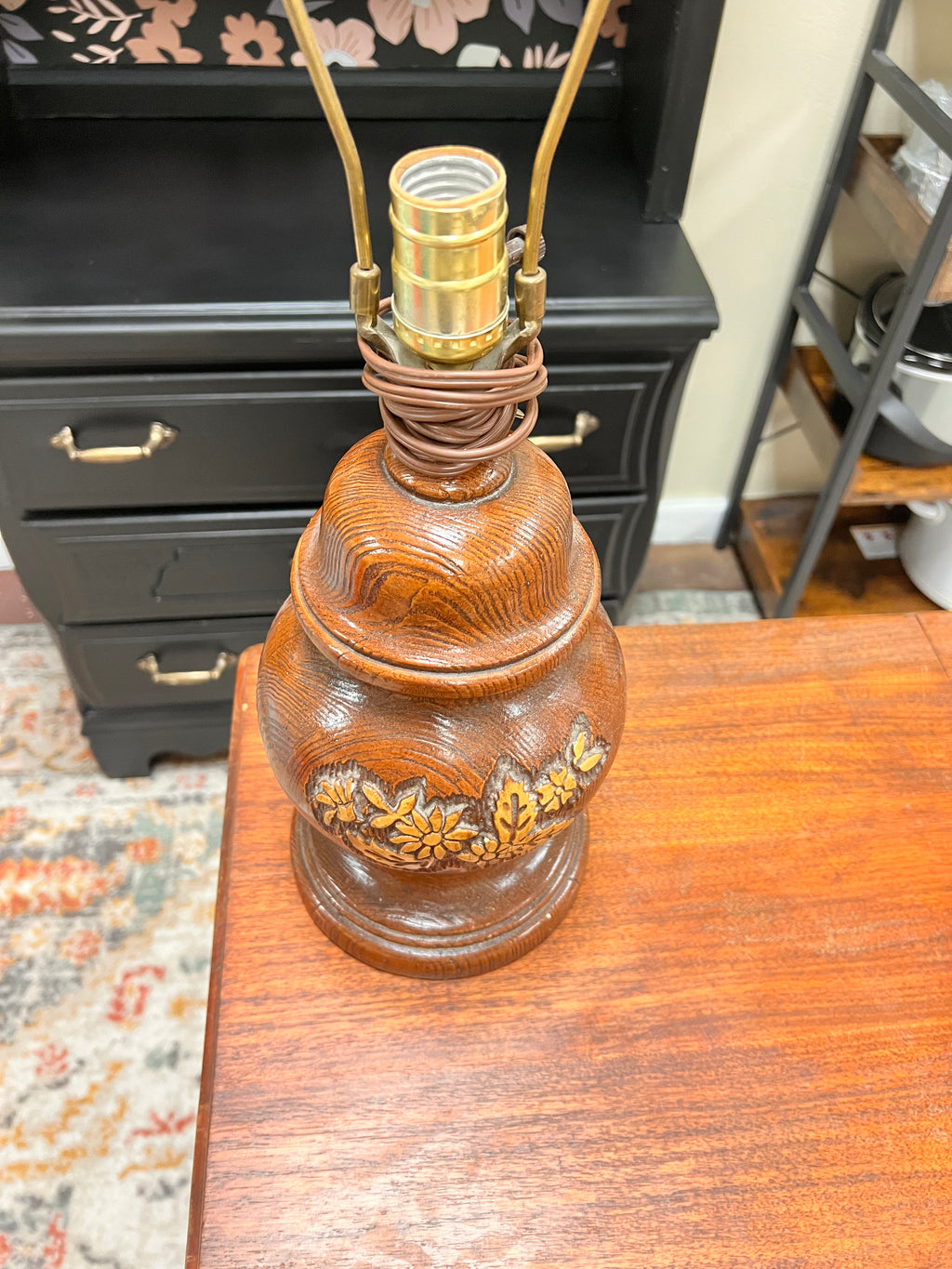 Hand Carved Lamp