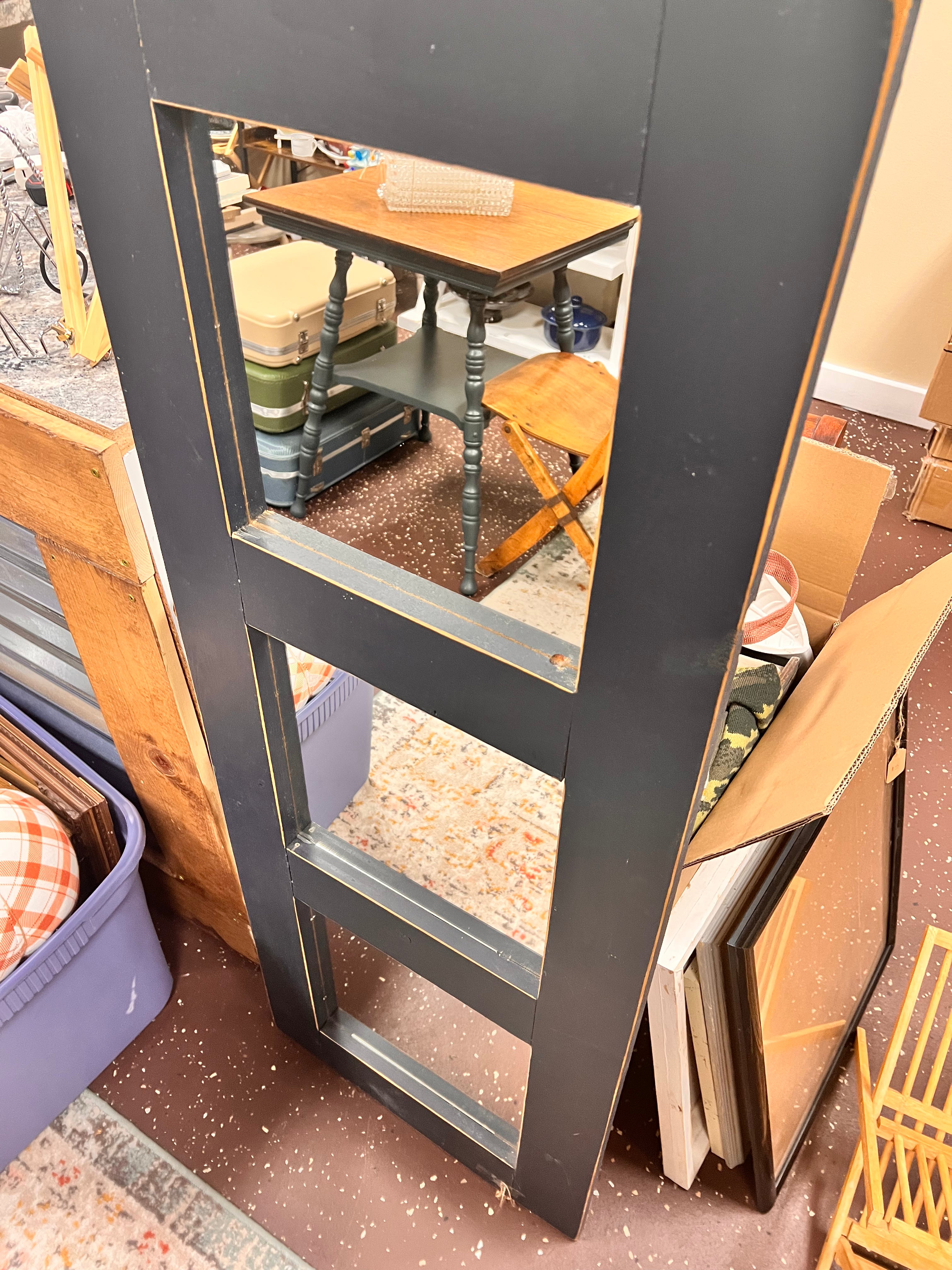 Blue Hanging Mirror