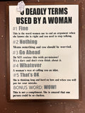 Deadly Terms Sign