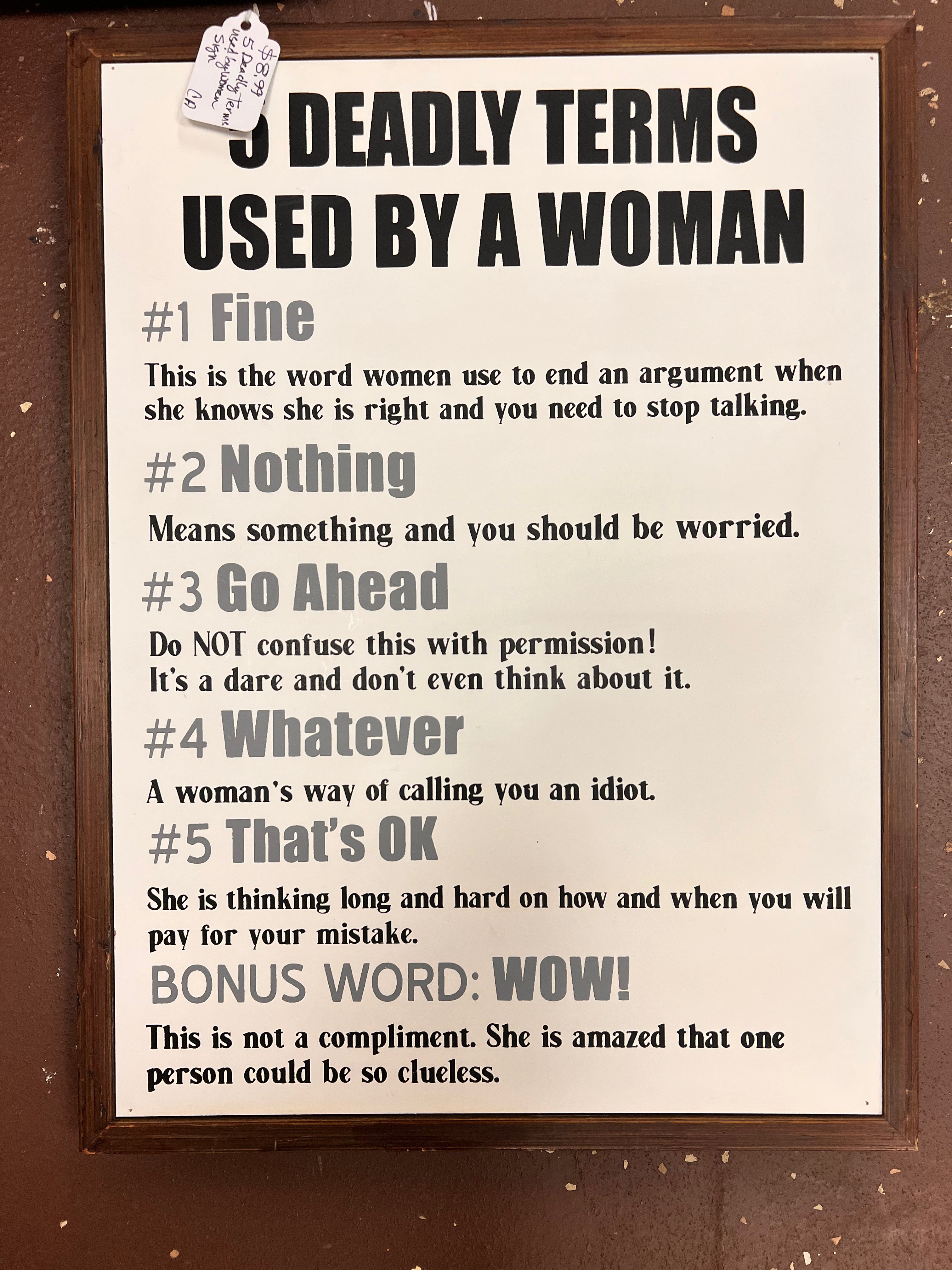 Deadly Terms Sign