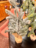Burlap Snowy Tree