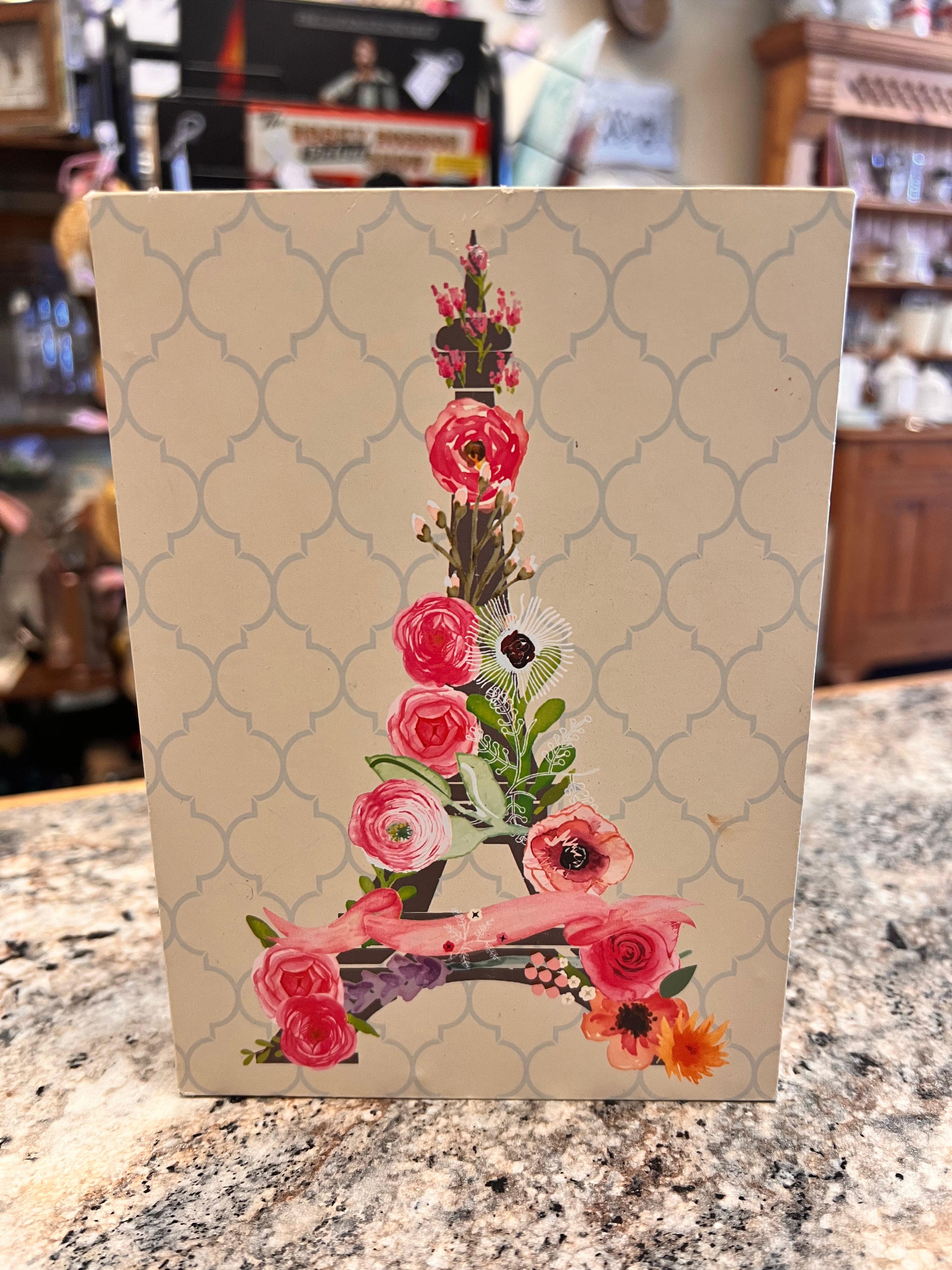 Floral Paris Sign