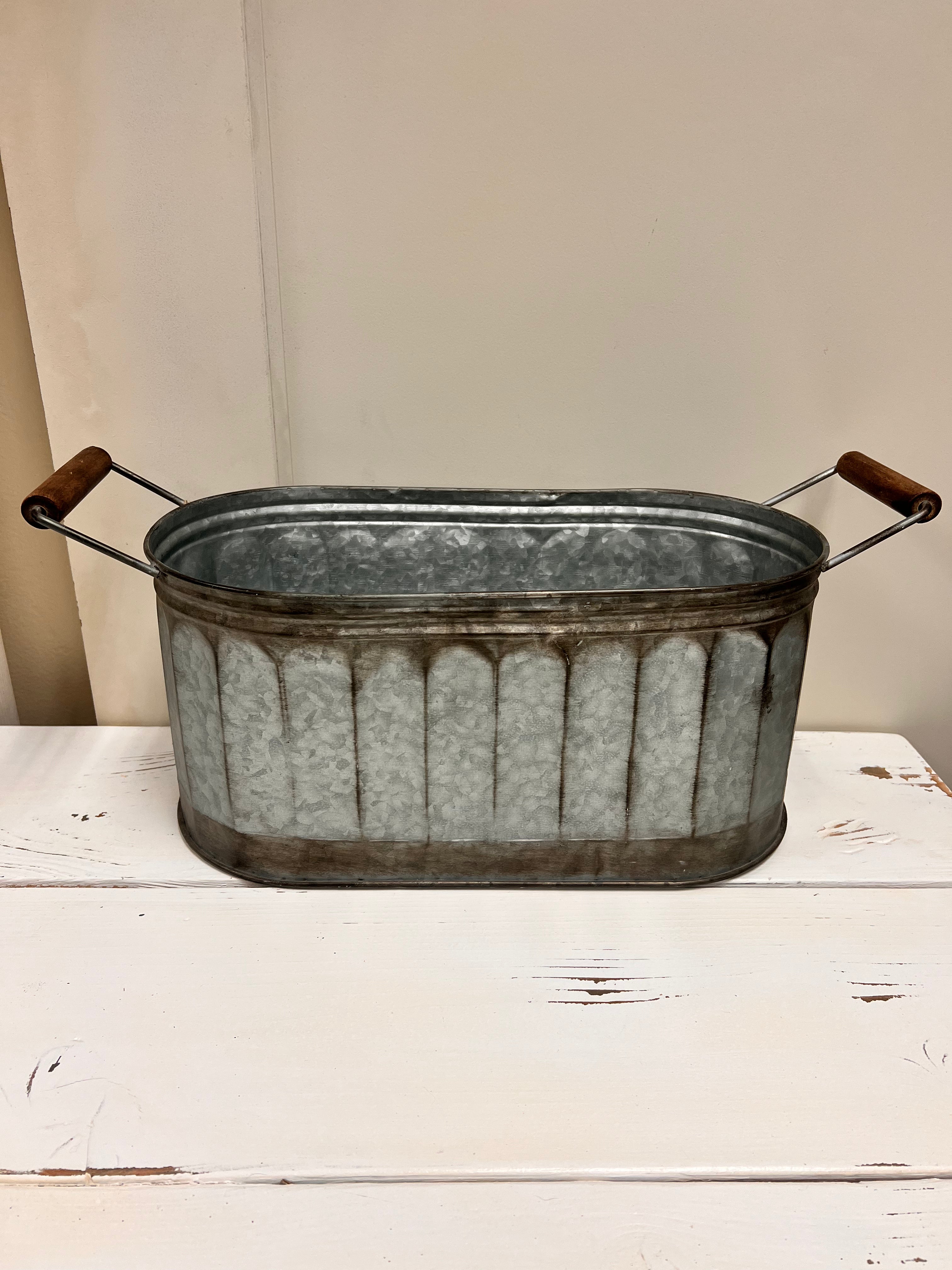 Rustic Metal Bin