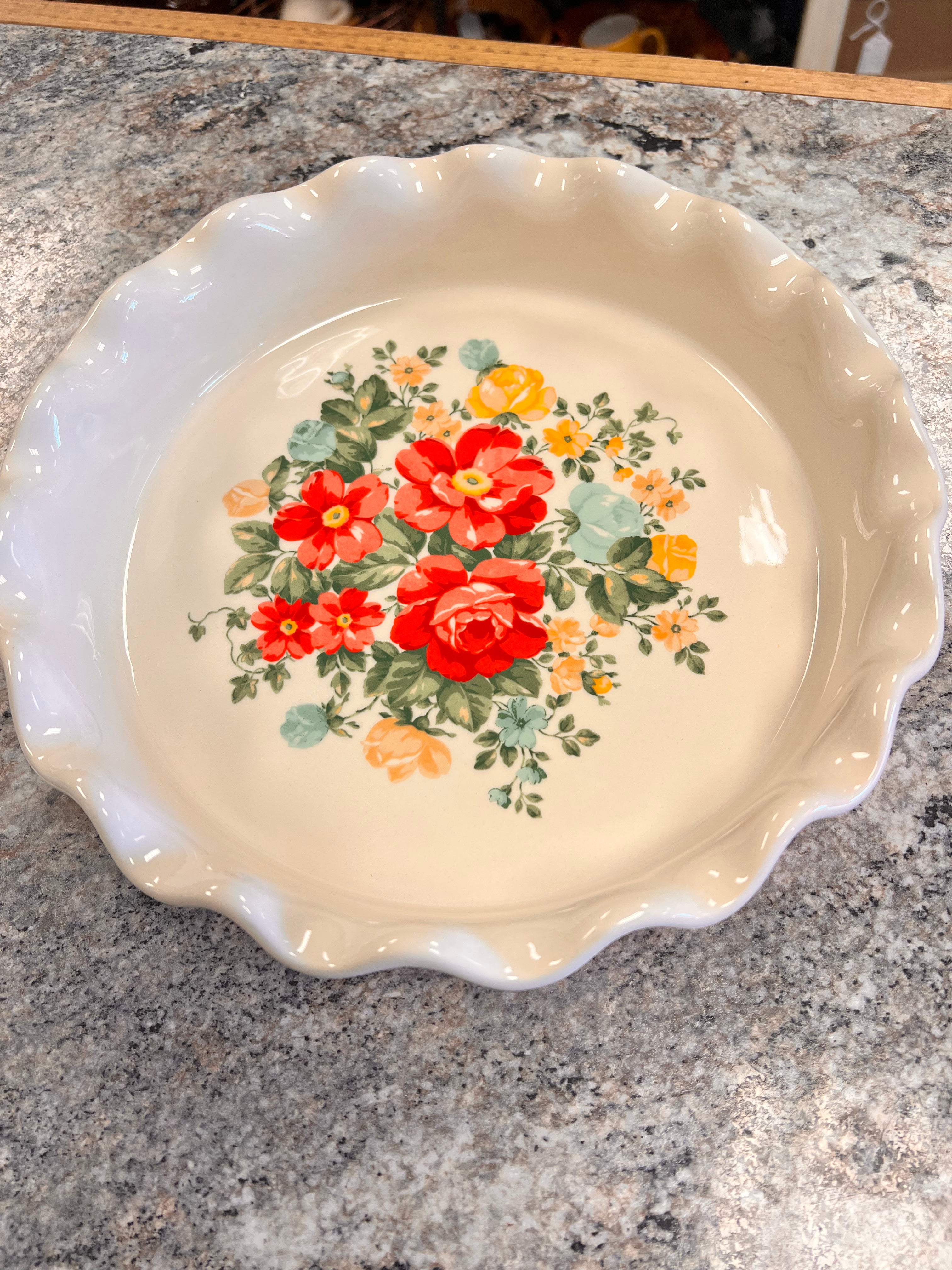 Floral Pie Dish