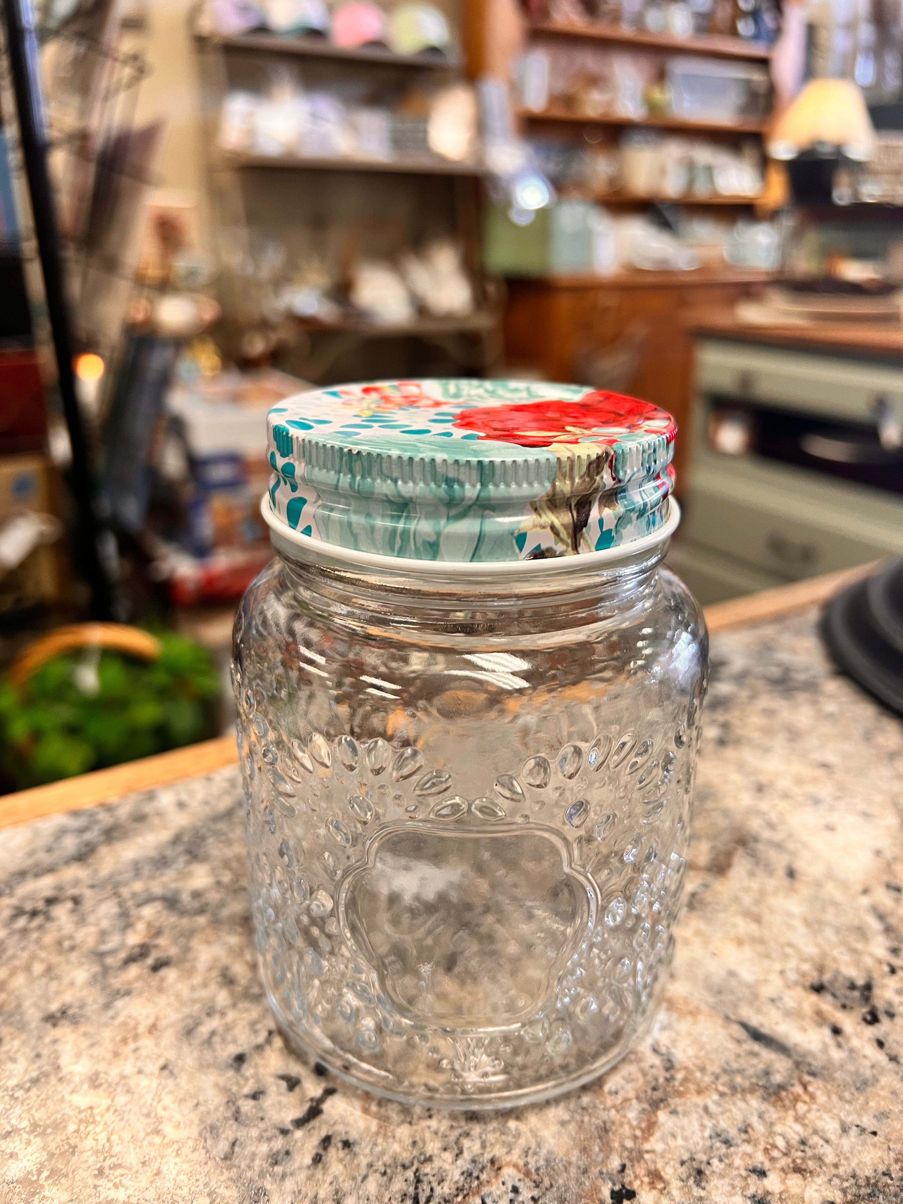 Floral Mason Jar