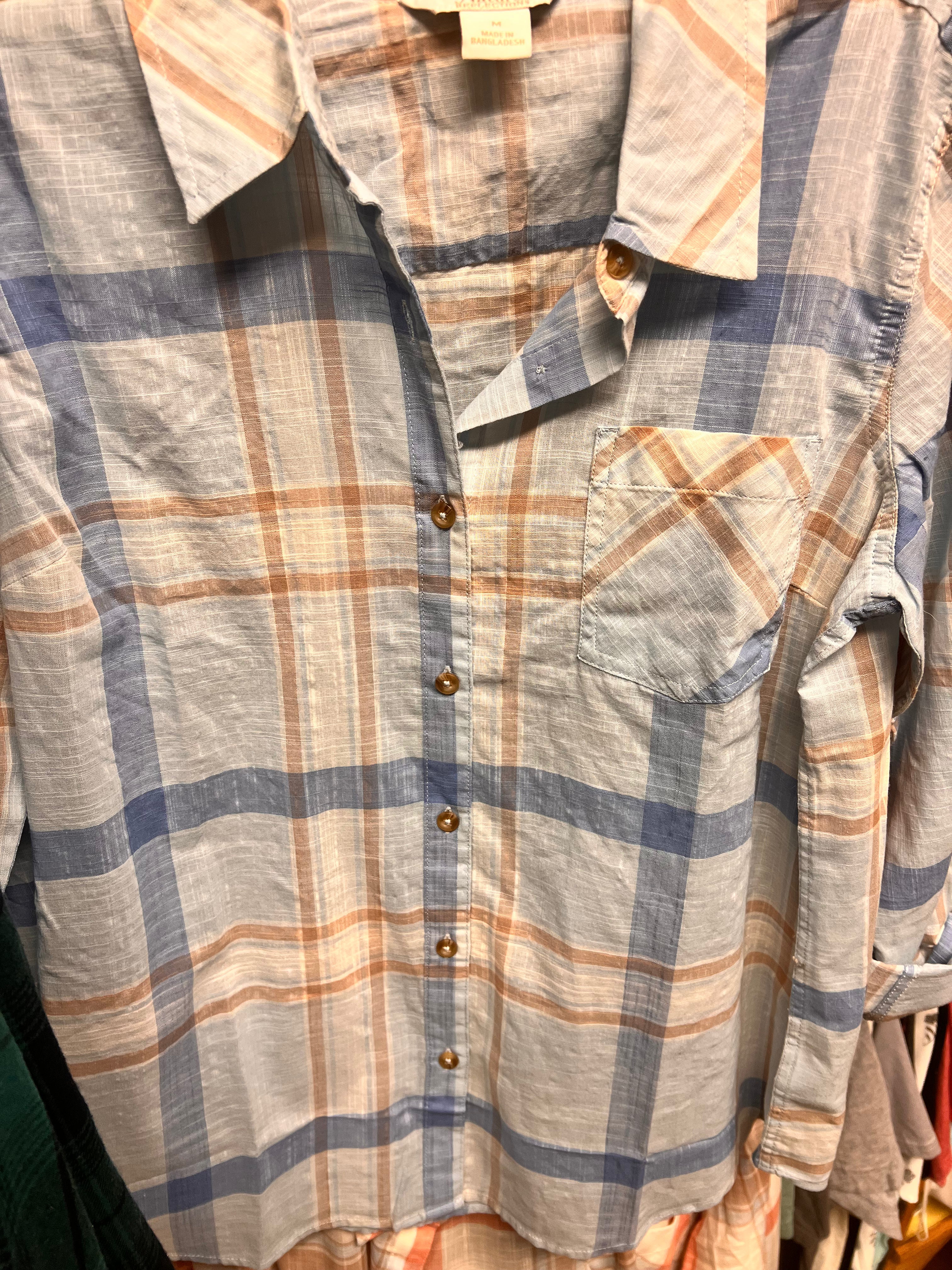 Blue Plaid M