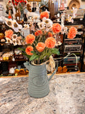 Metal Pitcher Floral